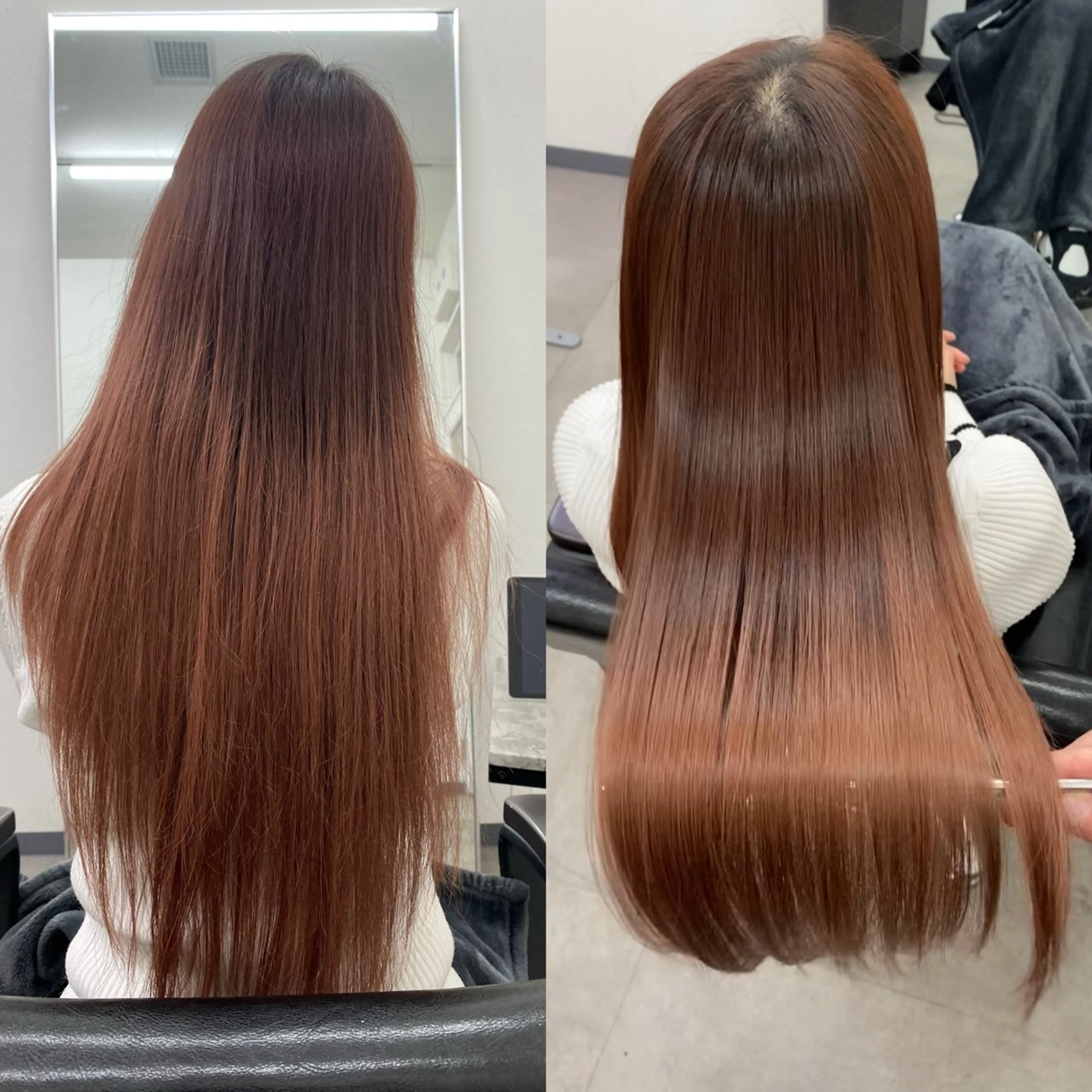 ロング ヘアカラー 縮毛矯正 shinka 髪質改善　縮毛矯正所属・美髪ストレート/美髪 レイヤー特化増原優斗のヘアスタイル