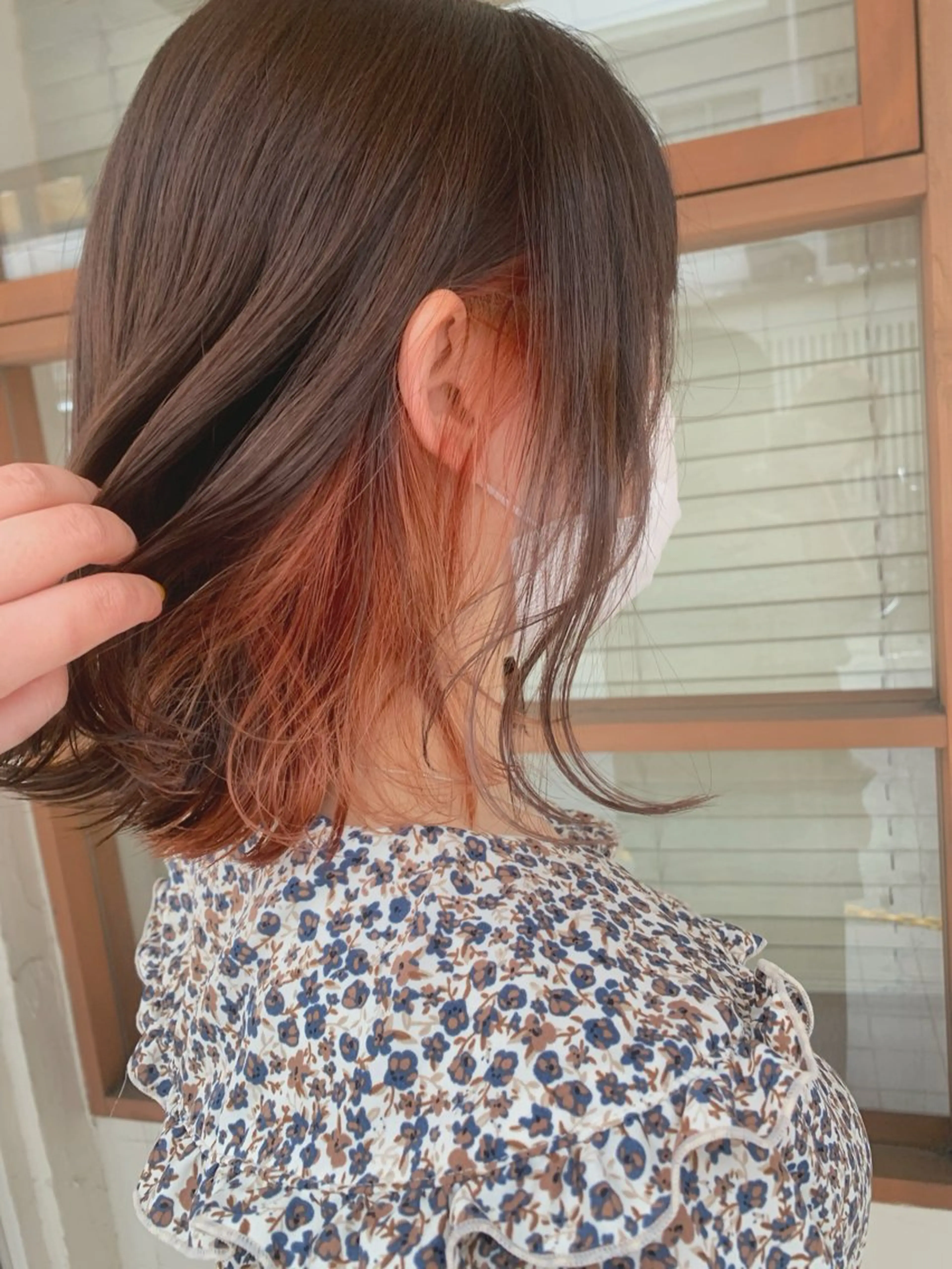 ミディアム カラー ミディアムパーマ ハイライトカラー インナーカラー ハイライト 髪質改善 カット ヘアカラー トリートメント 透明感カラー/ボブ /佐藤伶のヘアスタイル