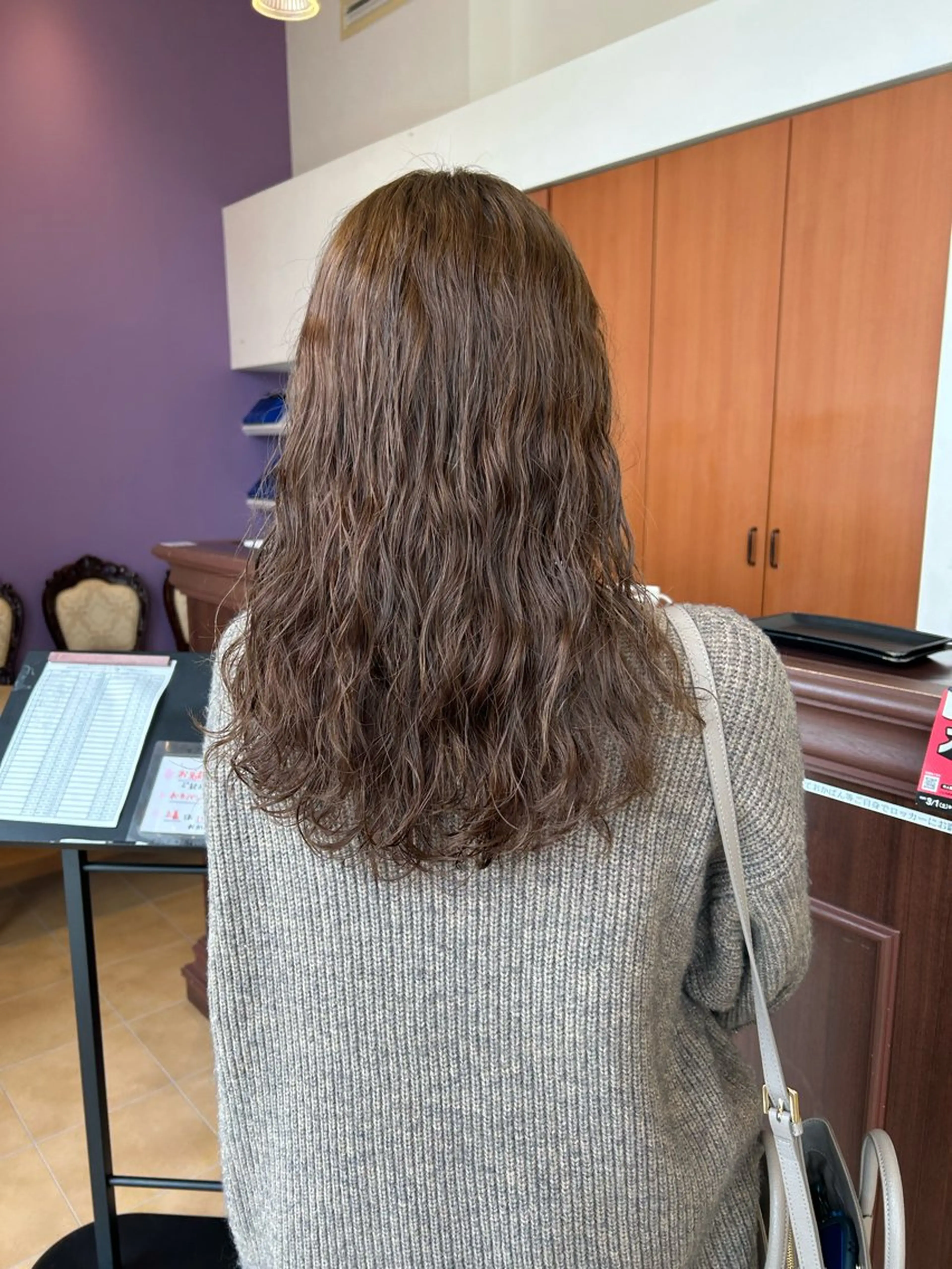 ロング パーマ カット パーマ 今中 紗英のヘアスタイル