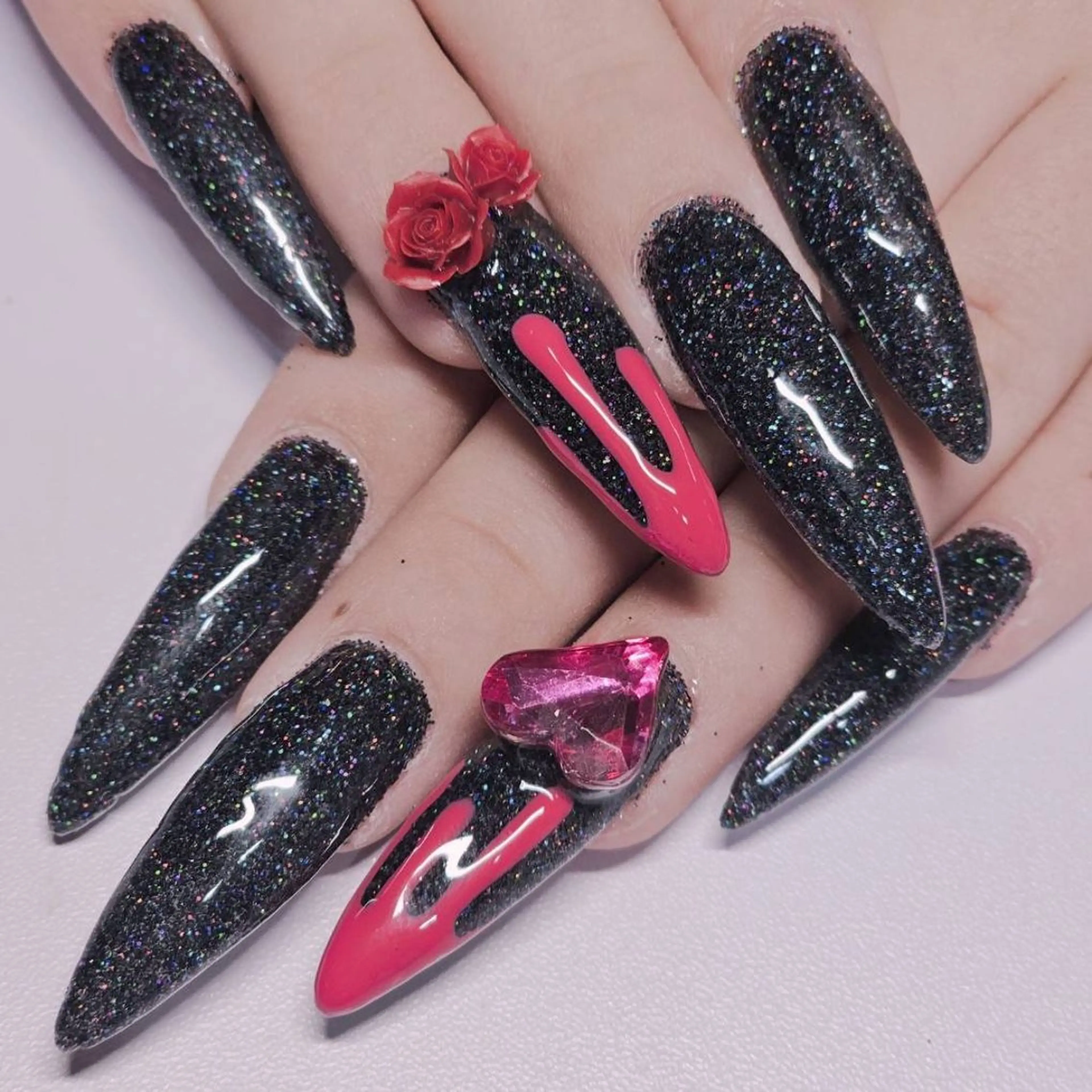 ネイル アートネイル オーロラネイル ラメ(グリッター) 持ち込み ワンカラーネイル ハンドネイル よしだ ひろきのネイルデザイン