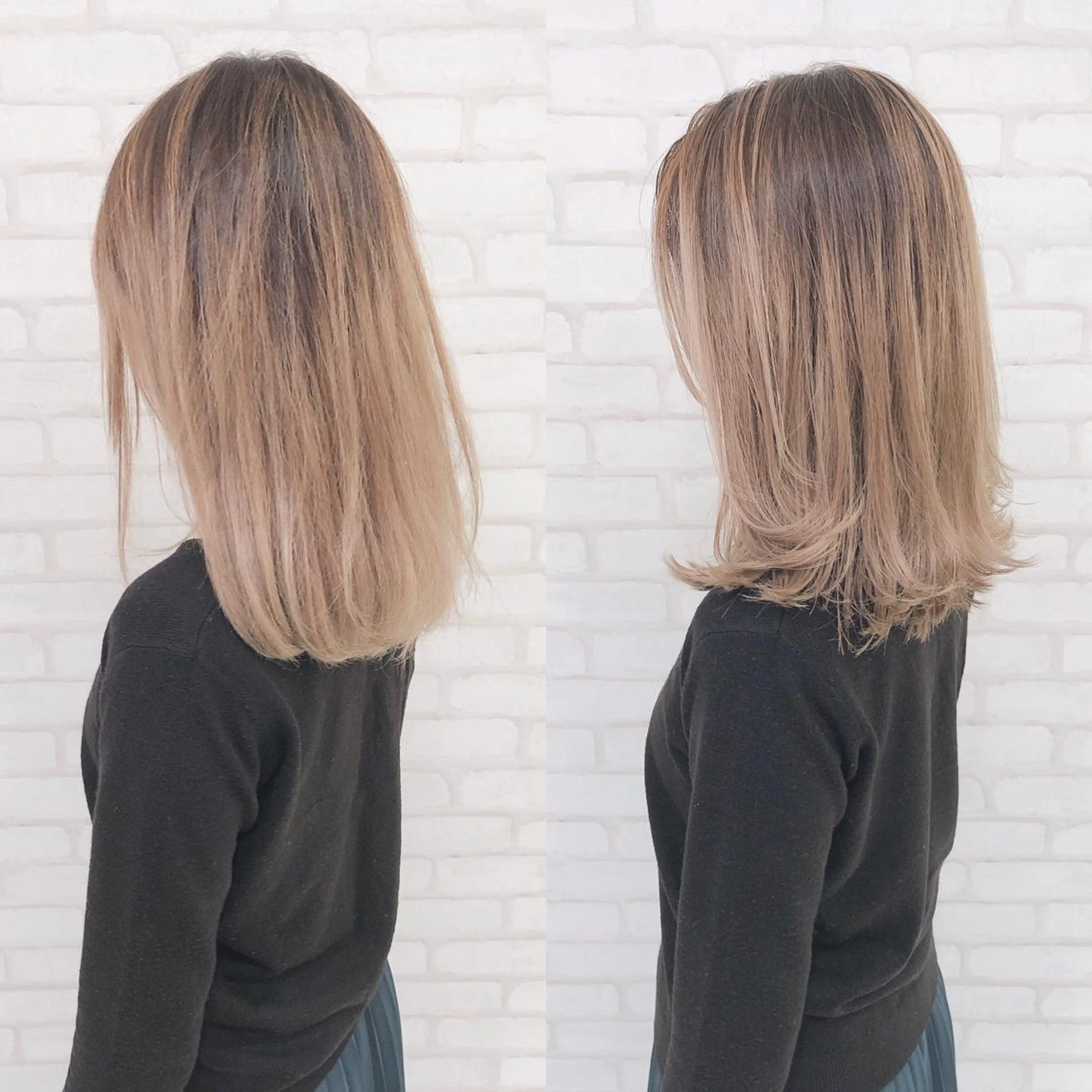 セミロング アビリタ 警固のヘアスタイル