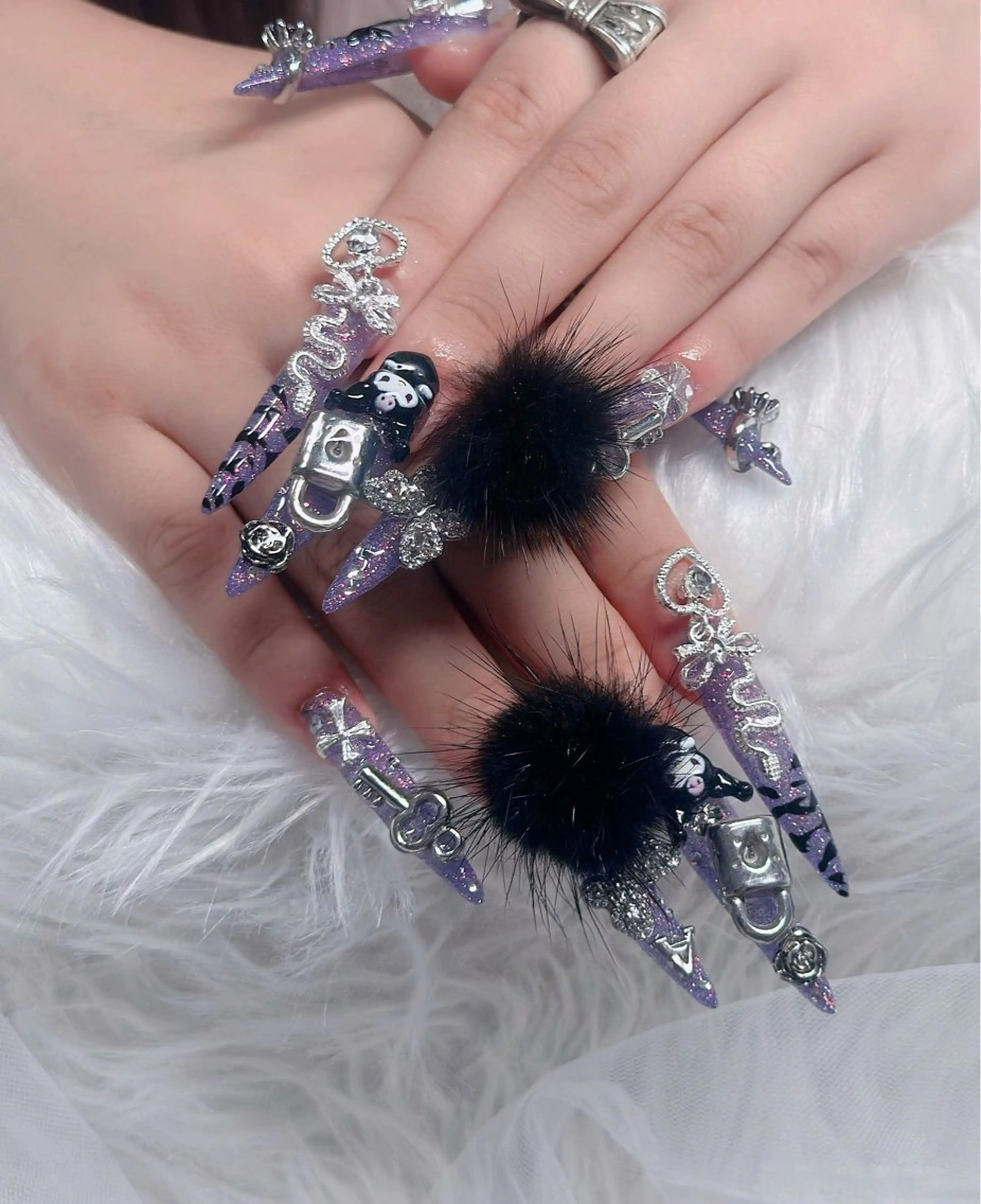 ネイル オーロラネイル フレンチネイル ジェルネイル ハロウィン 韓国ネイル ハンドネイル H.baby Nail Salonのネイルデザイン