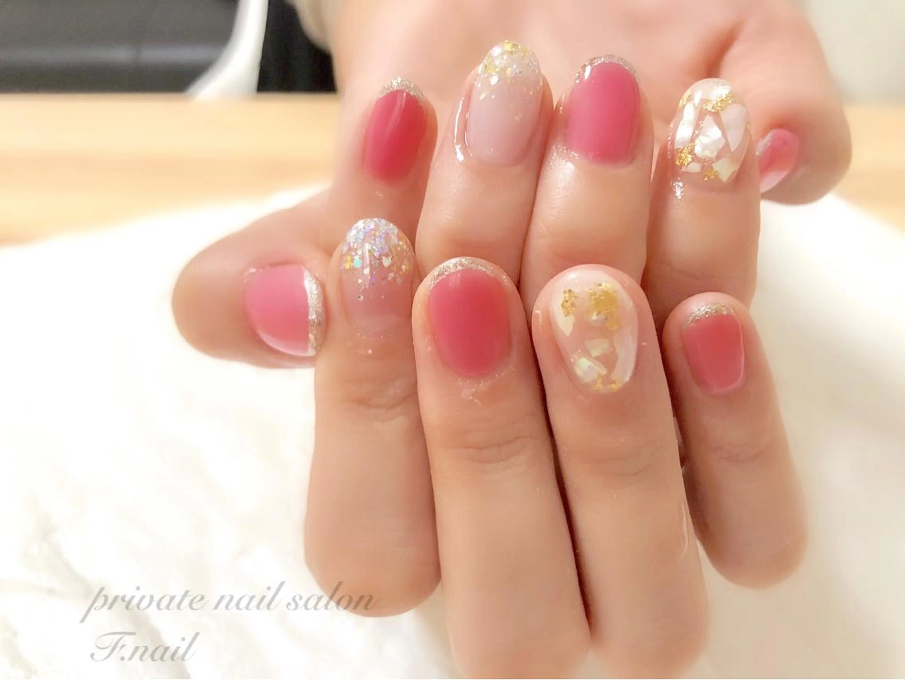 ネイル ブライダルネイル Private Nail Salon OK所属・FUKA ♡のネイルデザイン