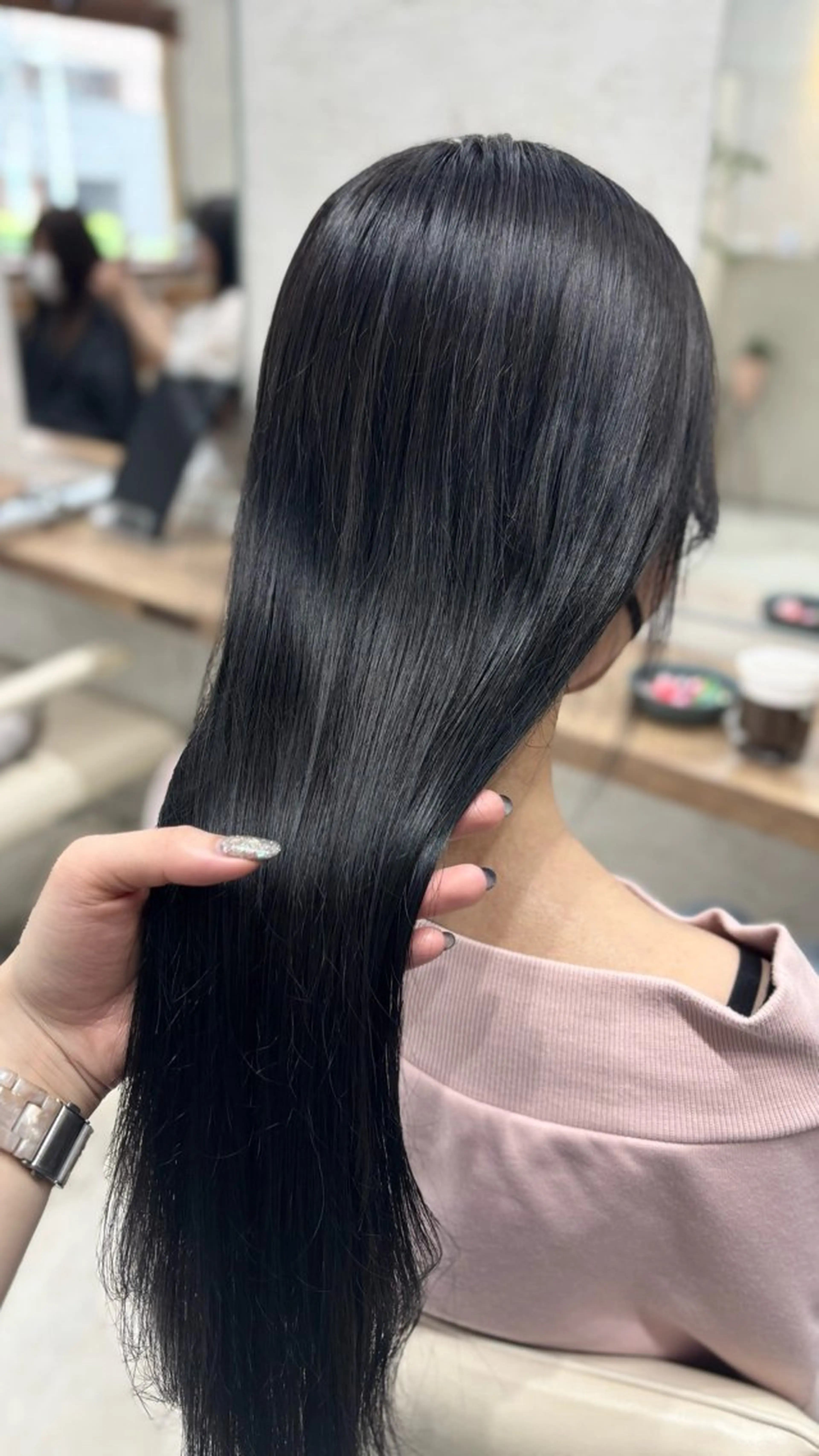 ロング カラー 杉田 涼のヘアスタイル