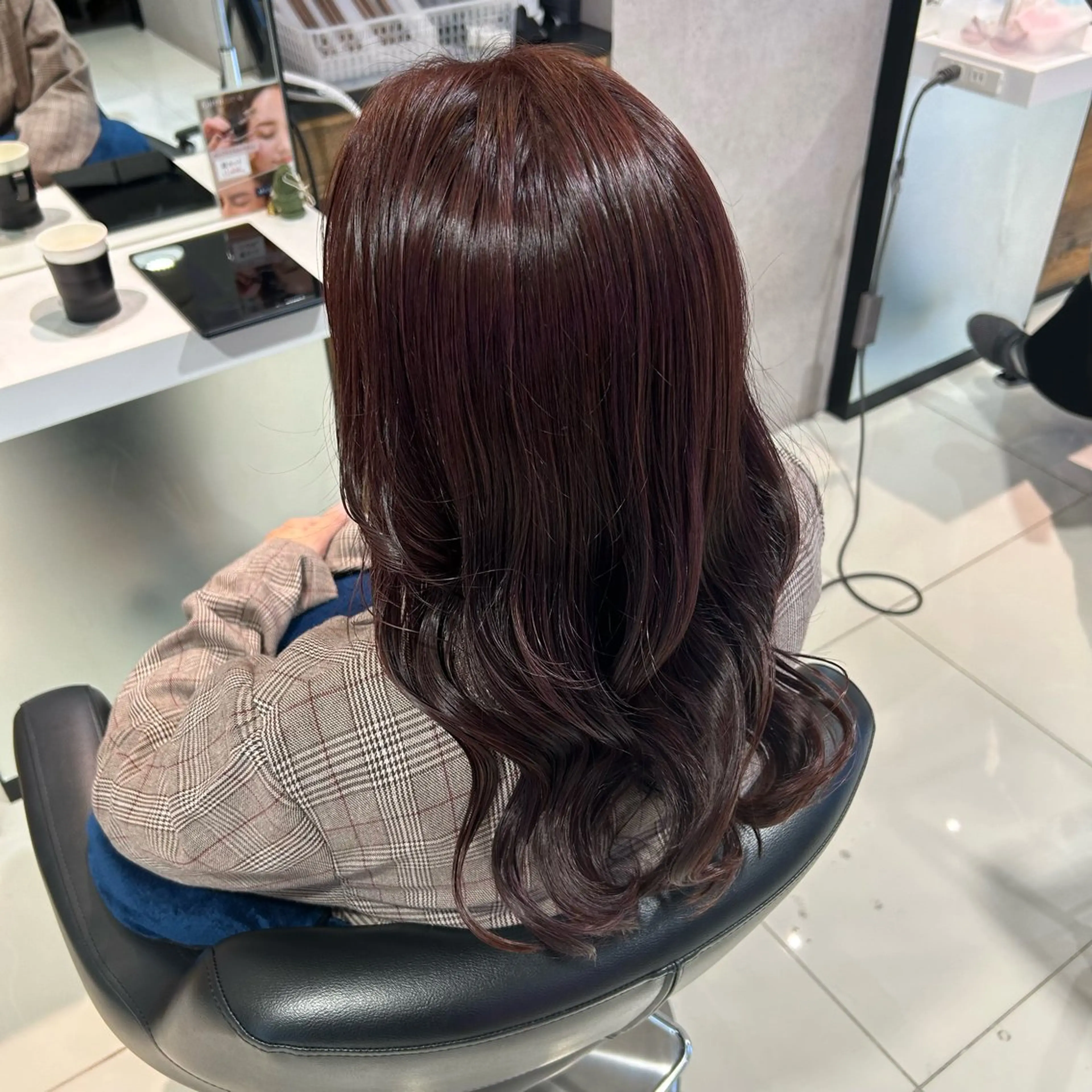 ロング カラー ヘアカラー トリートメント ちさと/メンズ ショート/縮毛矯正のヘアスタイル