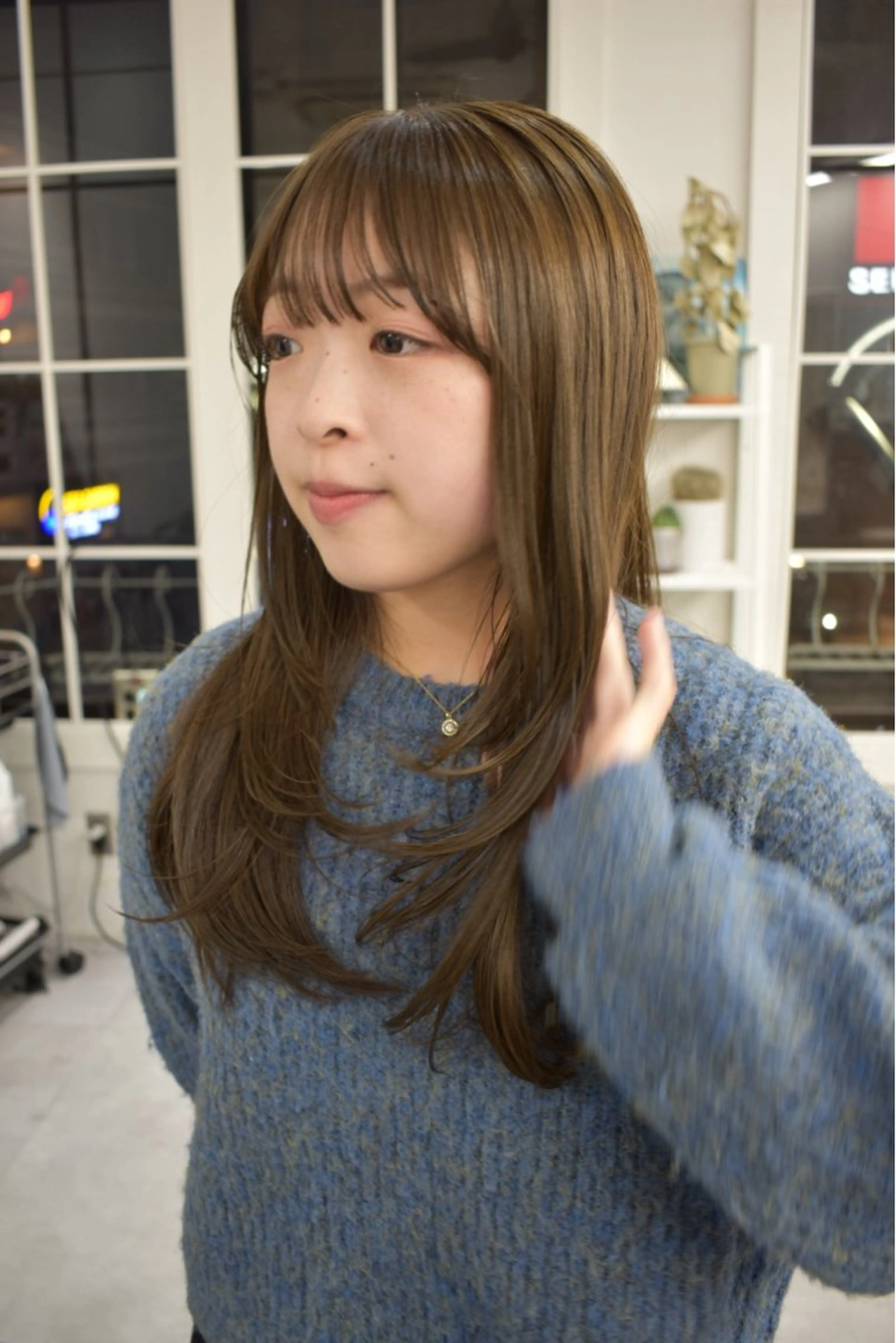 ロング カラー カット ヘアカラー トリートメント レイヤーボブ/ 艶カラー/サナ🌼のヘアスタイル