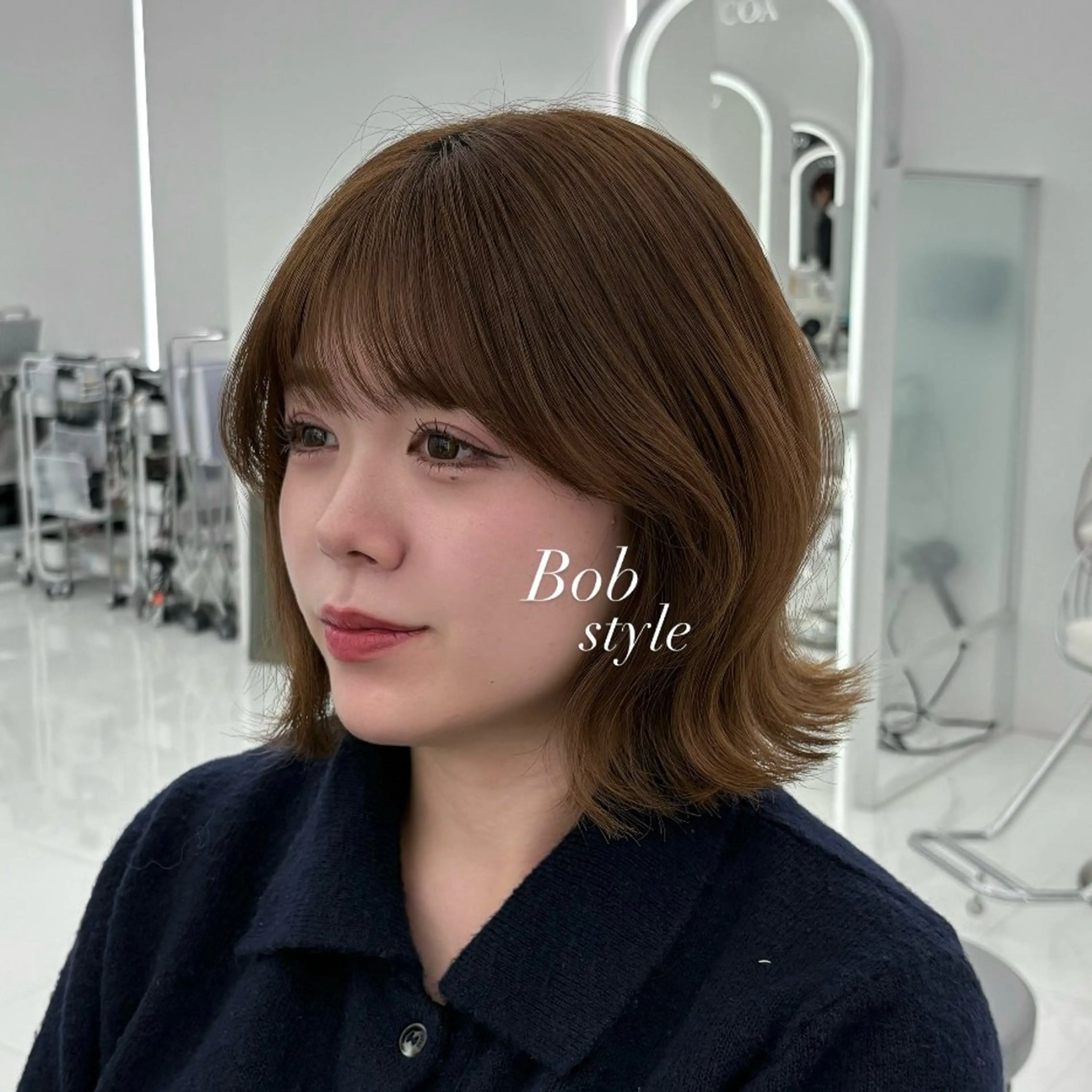 ショート カラー ボブ トリートメント COA GINZA所属・ボブ/前髪/顔周り COAGINZAコモのヘアスタイル