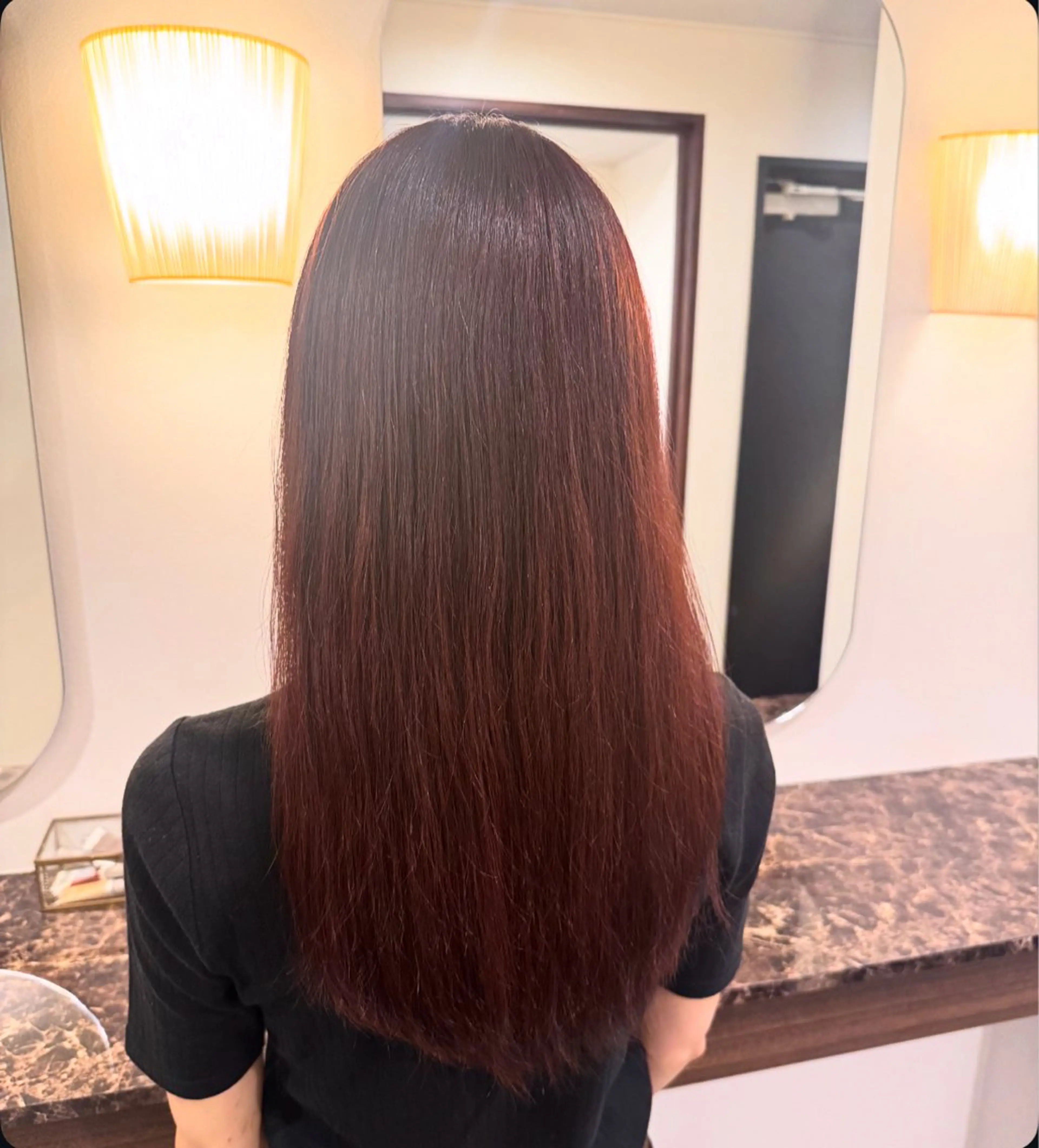 ロング カラー ブラウンカラー レッドカラー レッドブラウン ヘアカラー Ako / カラーモデル募集のヘアスタイル