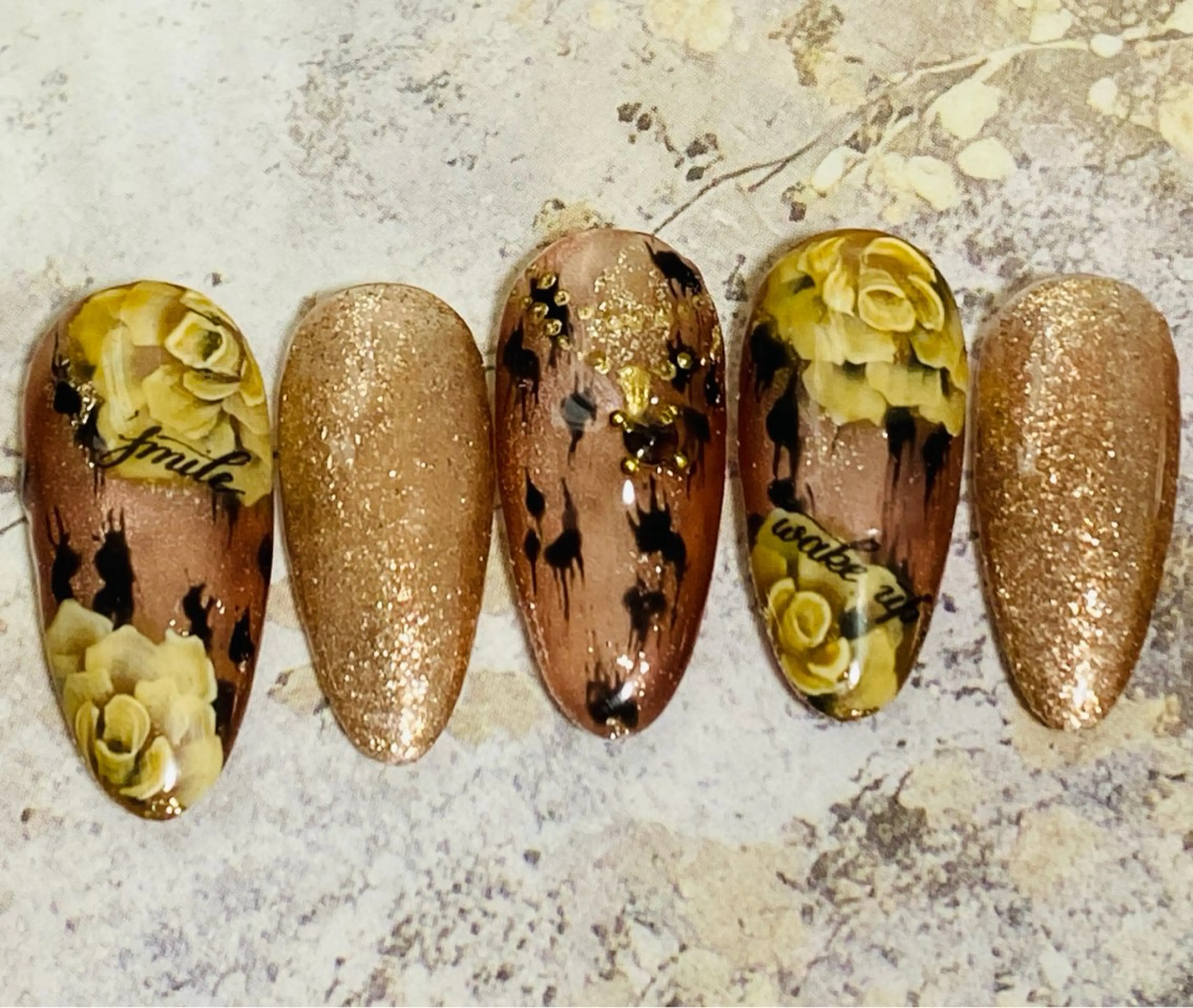 ローズ×豹柄 【オフ込み】☆112の写真