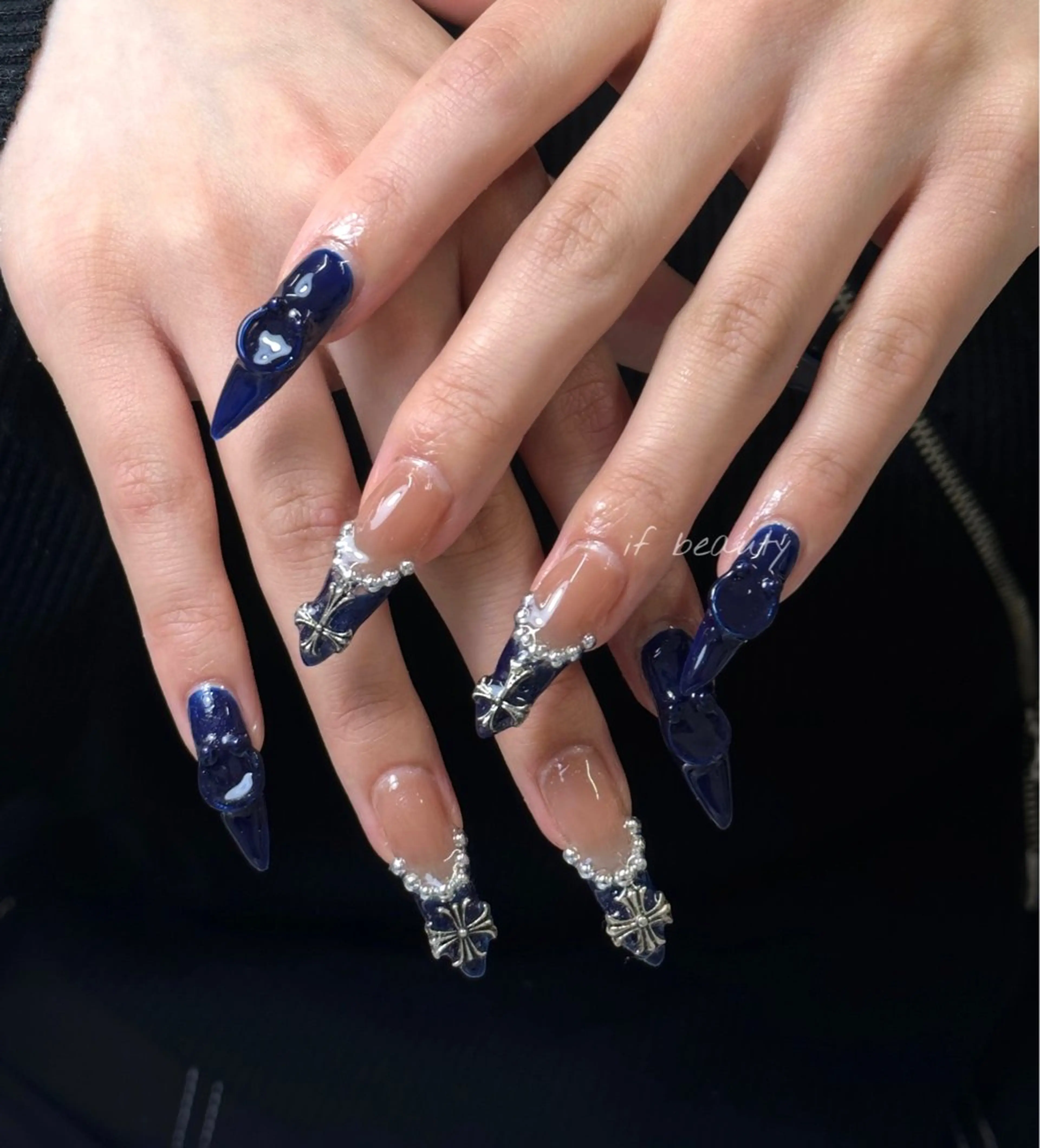 ネイル アートネイル ジェルネイル グラデーション パラジェル ワンホンネイル ハンドネイル if Hair＆Nail Salon所属・IKA /海外ネイル /個性派/ワンホンのネイルデザイン