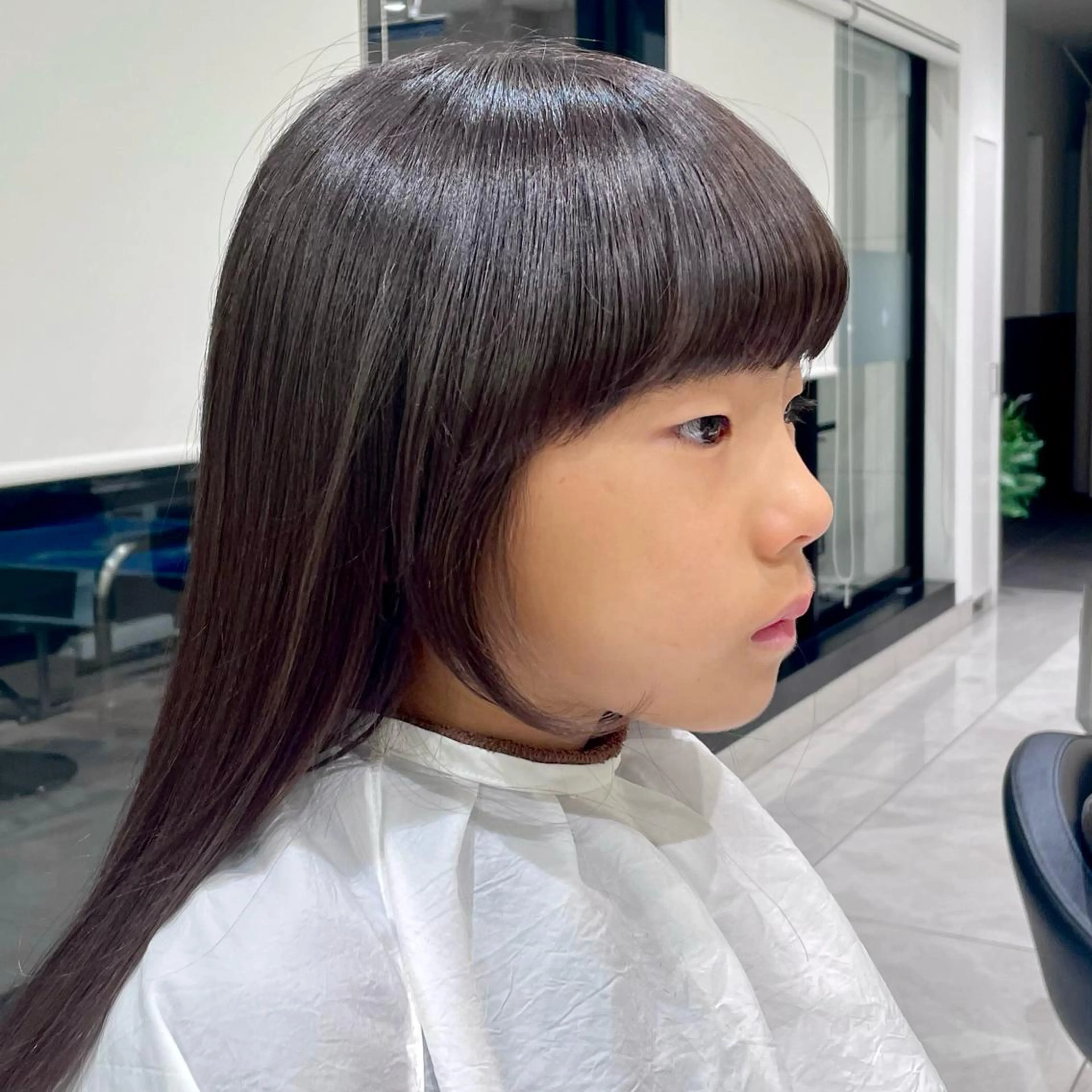 セミロング キッズ パク・ボミン小野リエ 韓国ハーフ🦊のヘアスタイル