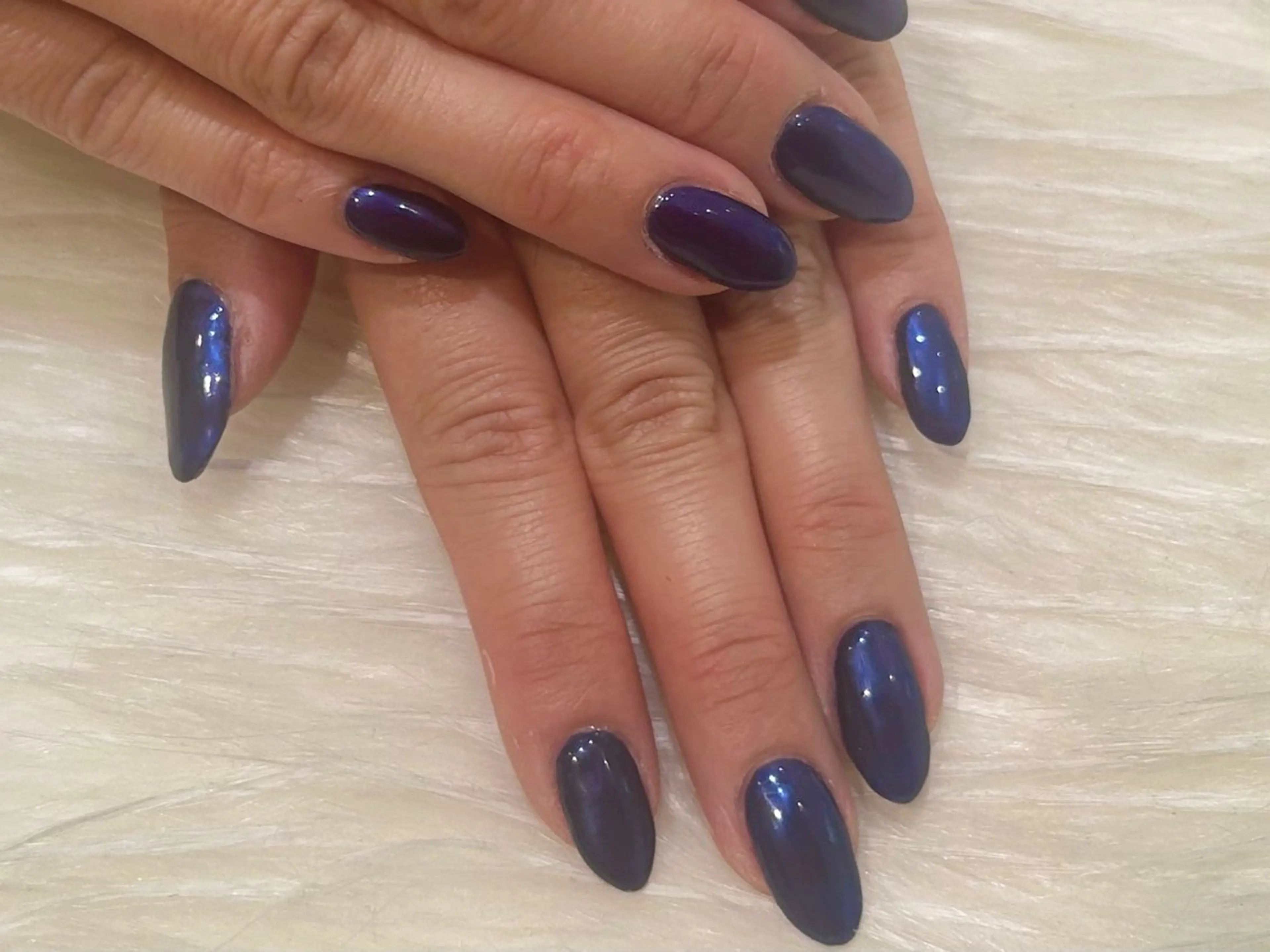 ネイル ブルー ジェルネイル ワンカラーネイル パラジェル yuzuka 🍀🖤のネイルデザイン