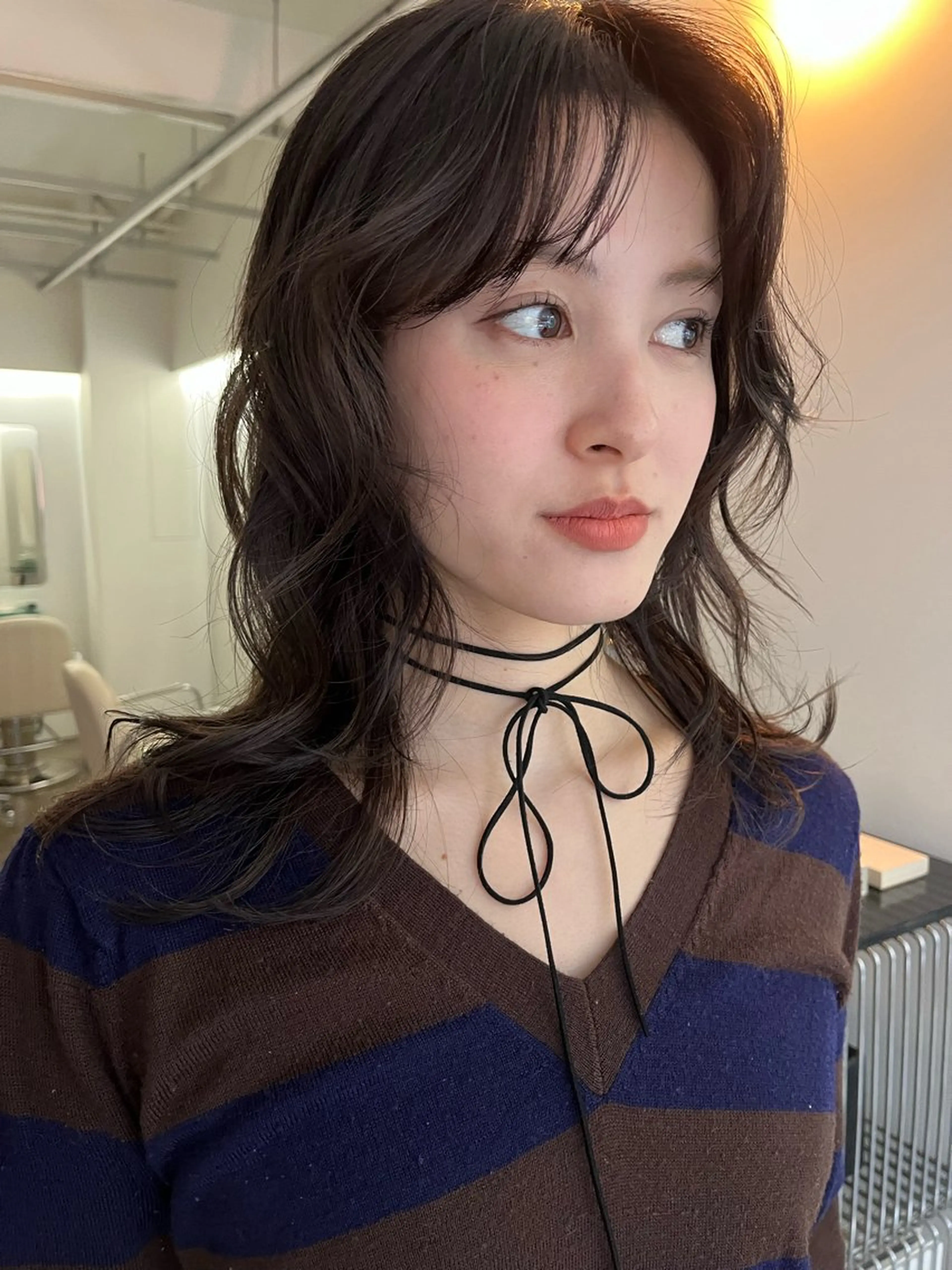 ミディアム カット ヘアカラー レイヤー/ケアパーマ /ニュアンス/モードのヘアスタイル