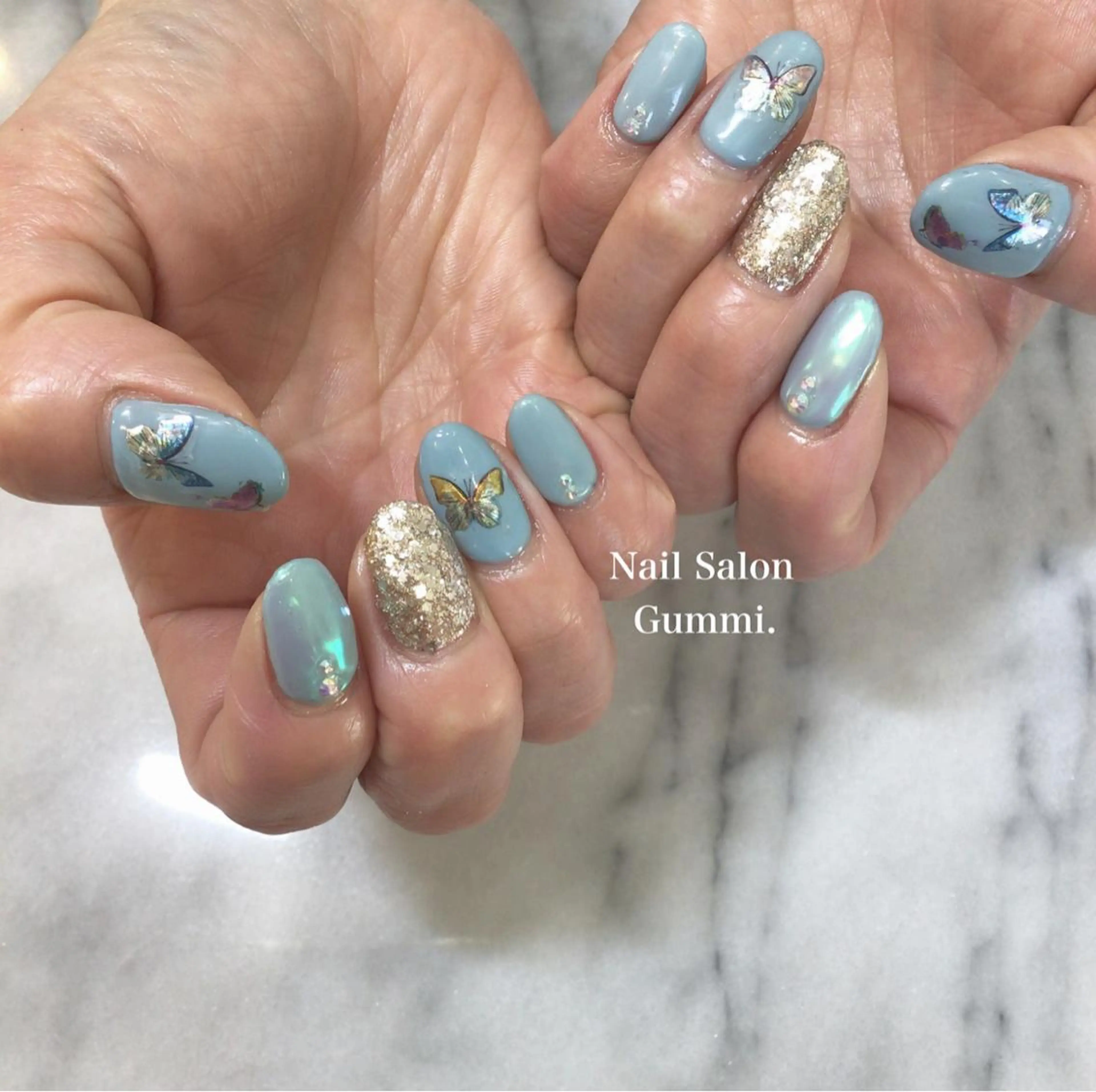 ネイル キラキラネイル 韓国ネイル ラメ(グリッター) ミラーネイル ニュアンスネイル Nail Salon Gummi.のネイルデザイン