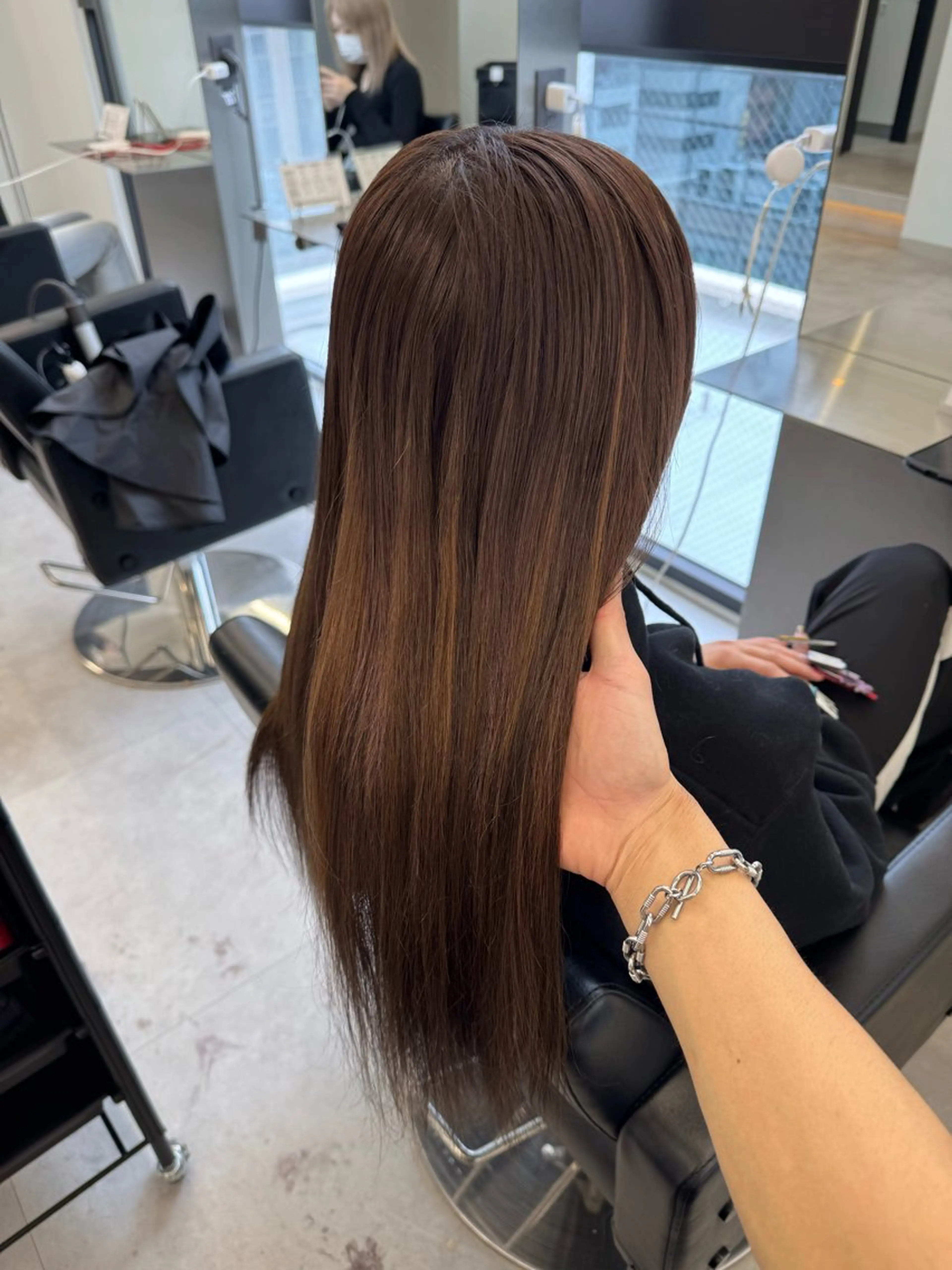 ロング カラー ブリーチ ブラウンカラー エクステ ウルフカット ヘアカラー エクステ エクステ/ハイトーン /透明感/KENTAのヘアスタイル