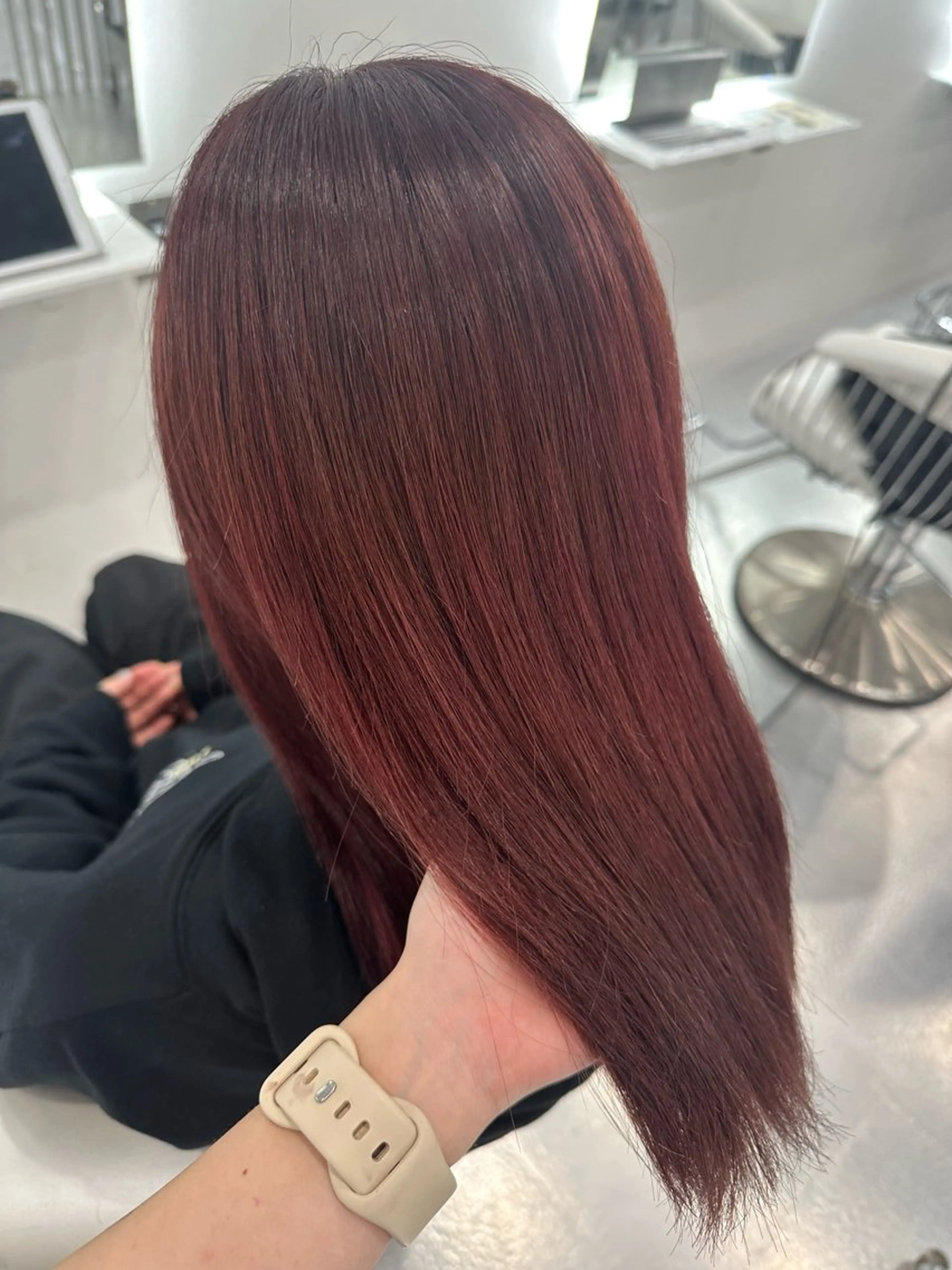 ミディアム カット ヘアカラー ならざきつぐみ /天王寺/ハイトーンのヘアスタイル