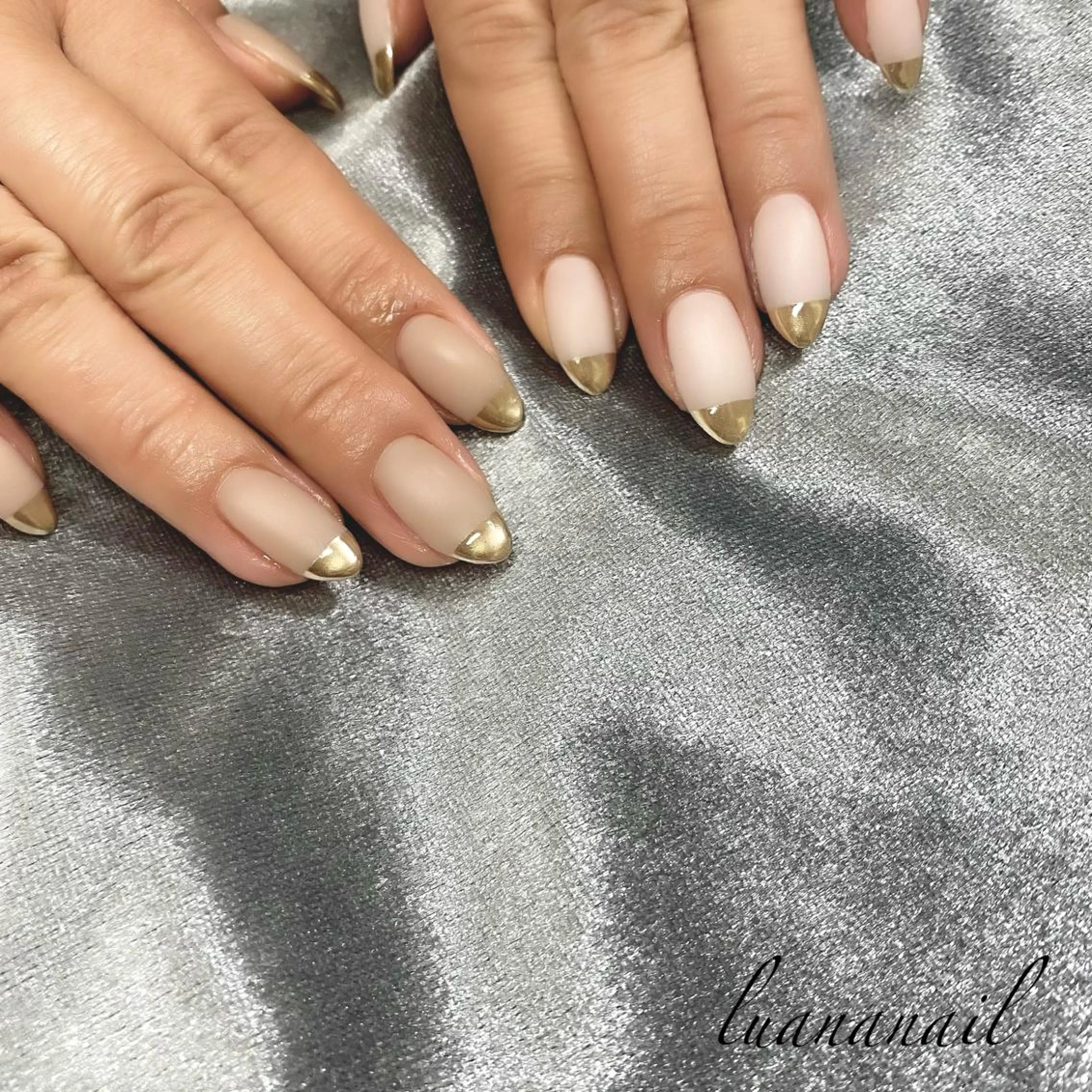 ネイル ミラーネイル シンプルネイル ハンドネイル luana nailのネイルデザイン