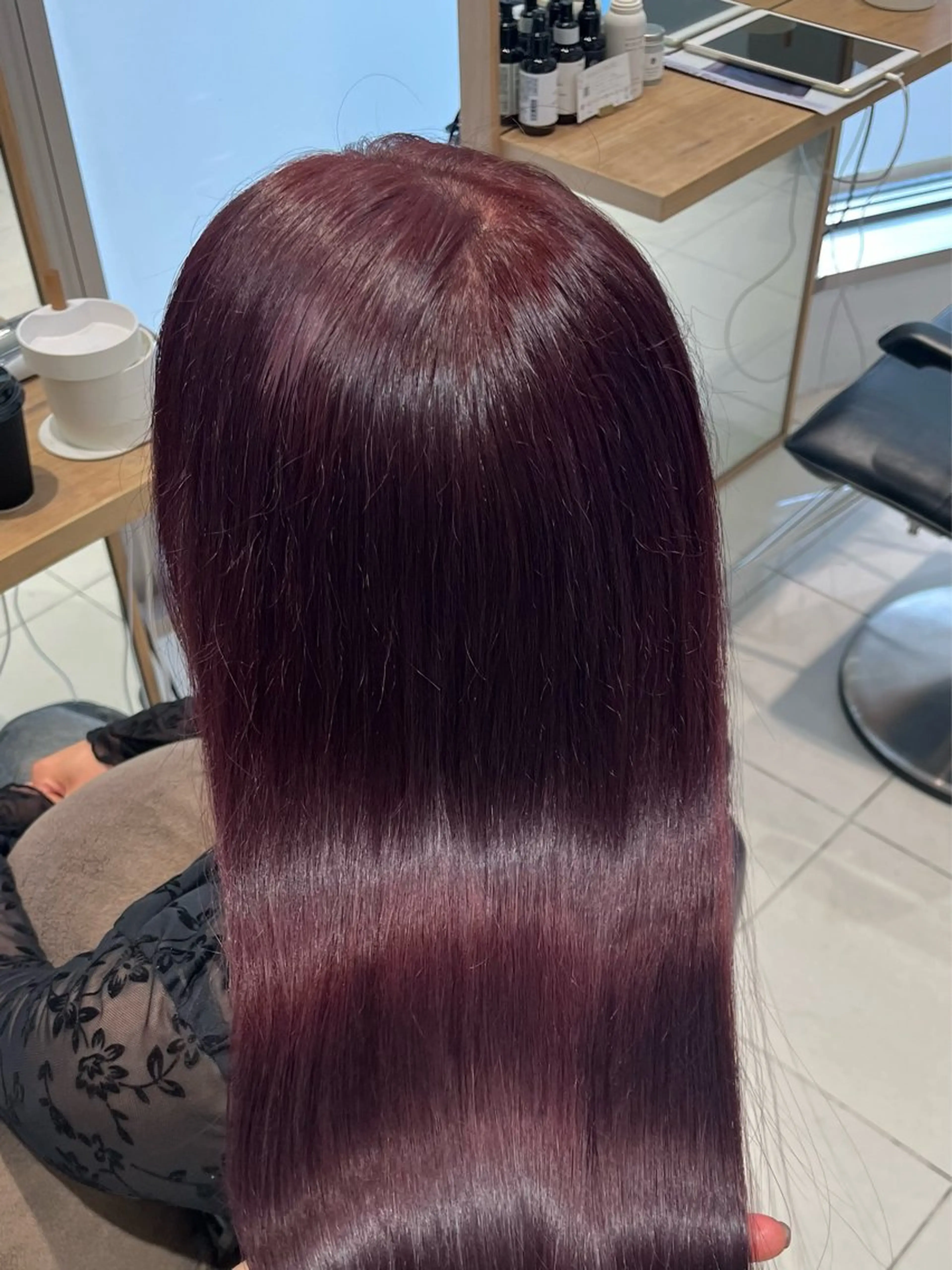 🌷《ピンクカラーメニュー》【ワンカラー】+口コミで1STEPトリートメントの写真