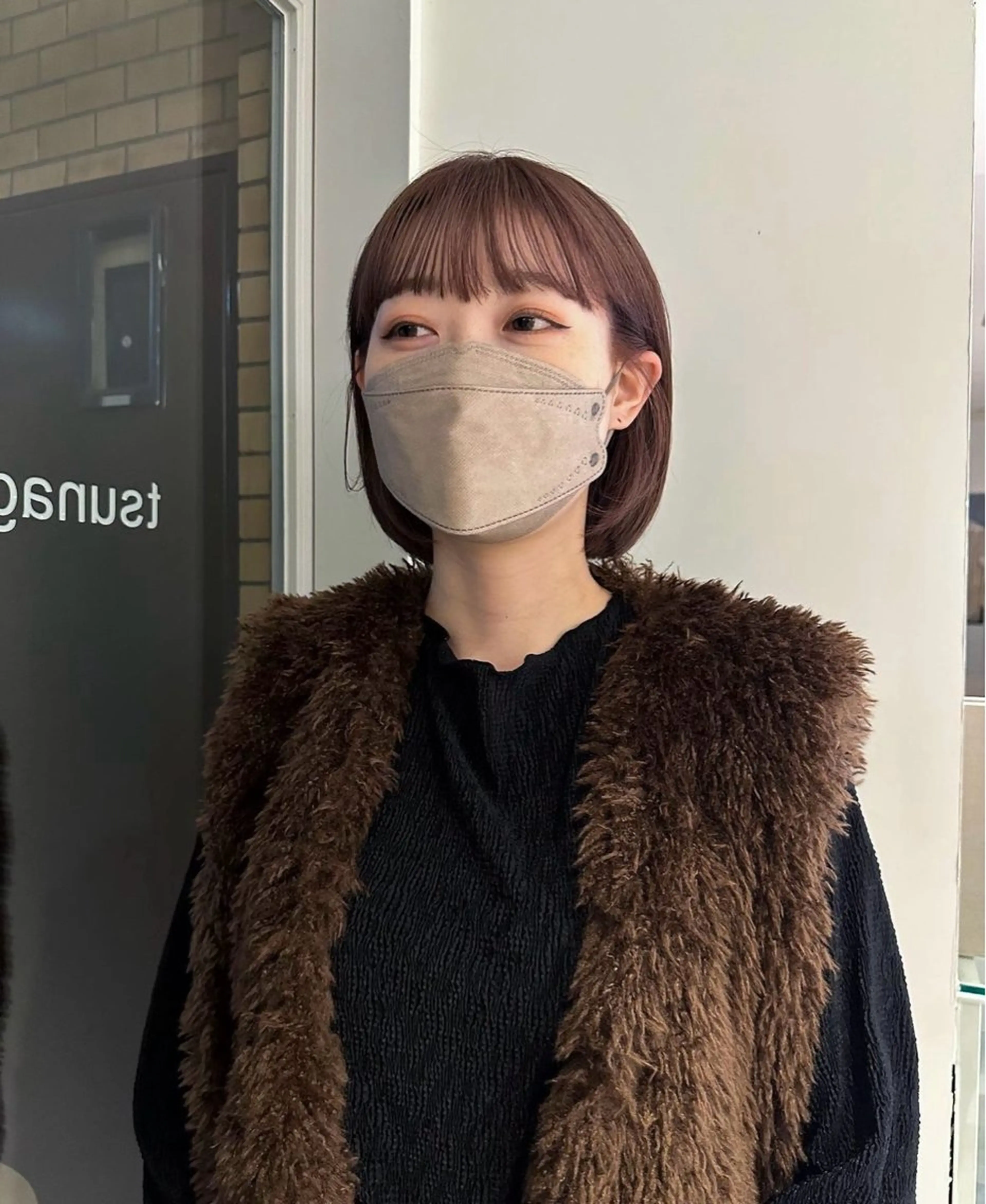 ショート カラー ベージュカラー ブリーチ ピンクカラー ピンクベージュ hase ／tsunaguのヘアスタイル