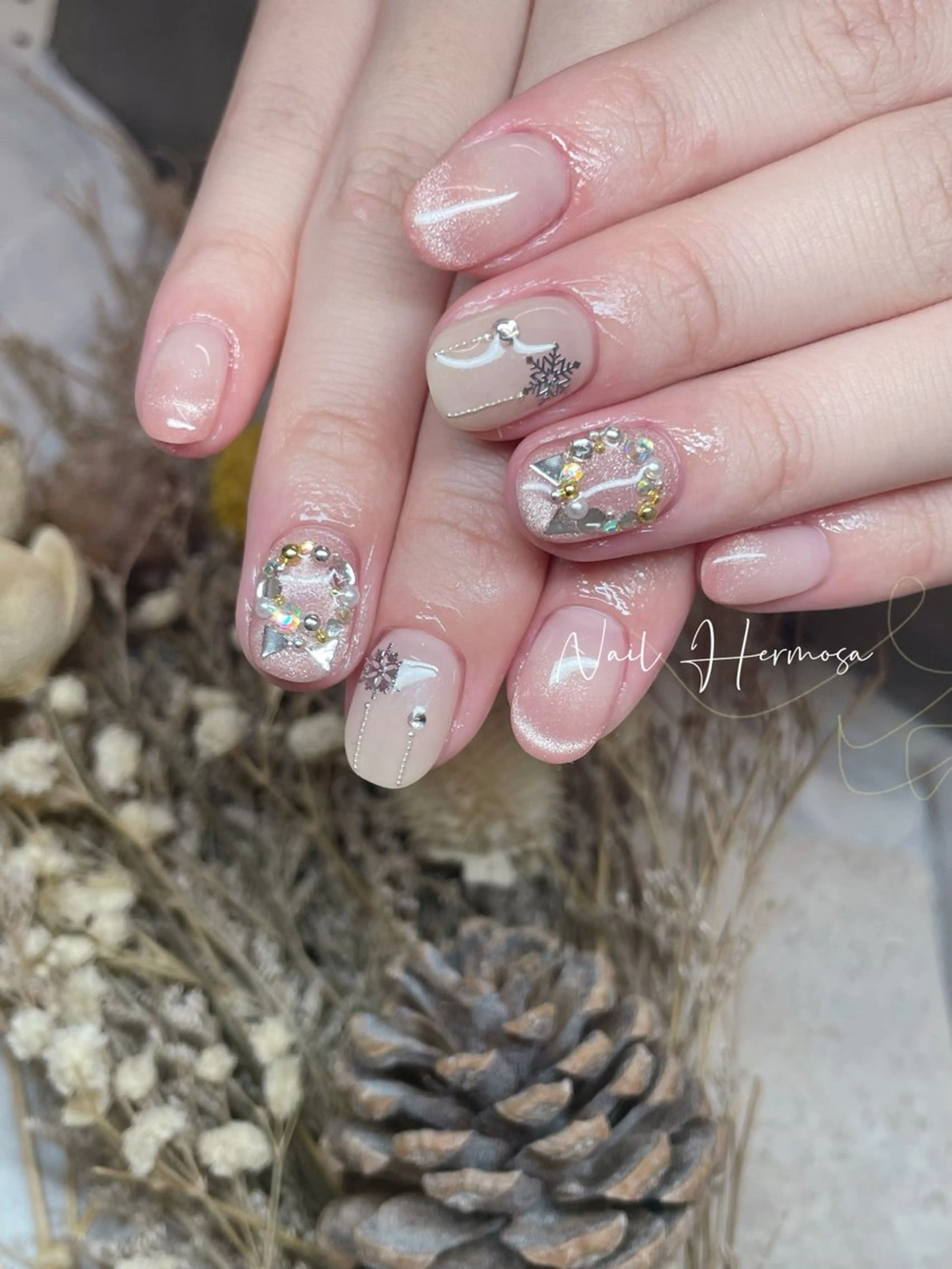 ネイル 長さ出し フラッシュネイル フットネイル ジェルネイル マグネットネイル ハンドネイル ネイル エルモサのネイルデザイン