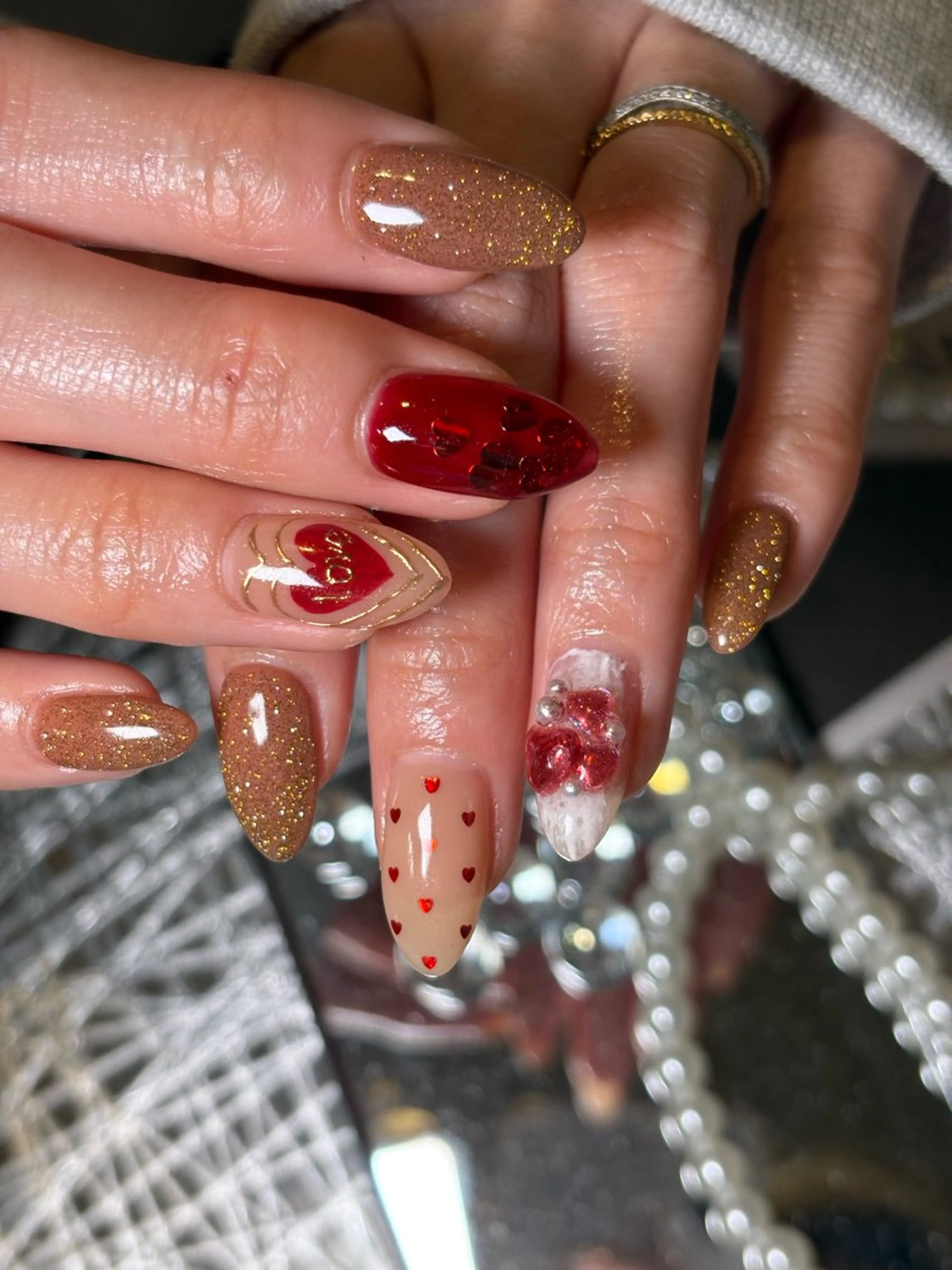 ネイル クリアネイル フラッシュネイル ジェルネイル ラメ(グリッター) ワンカラーネイル ハンドネイル .8 HAREのネイルデザイン