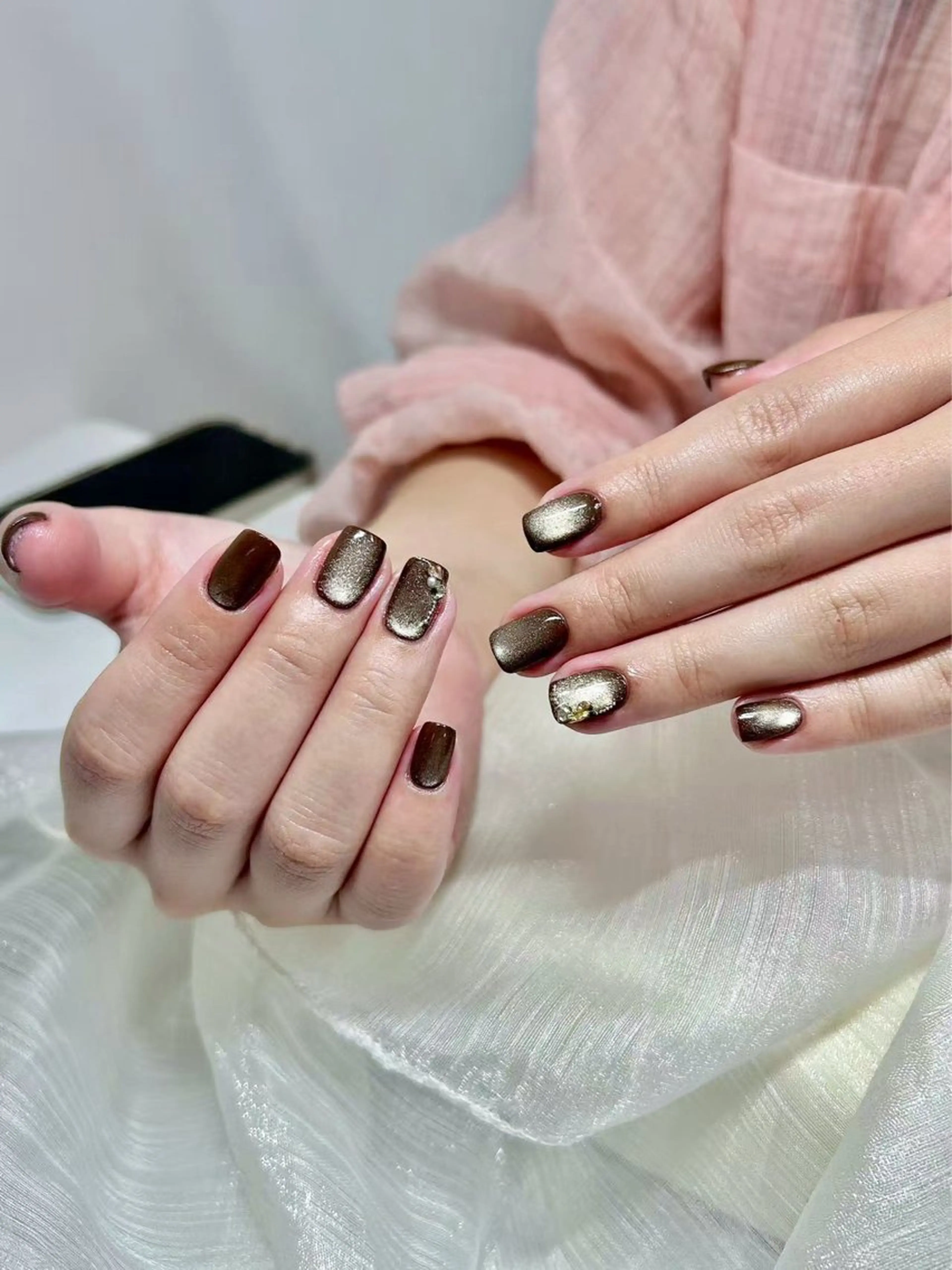 ネイル スカルプネイル シンプルネイル Lunailsalon所属・Lu nailsalonのネイルデザイン