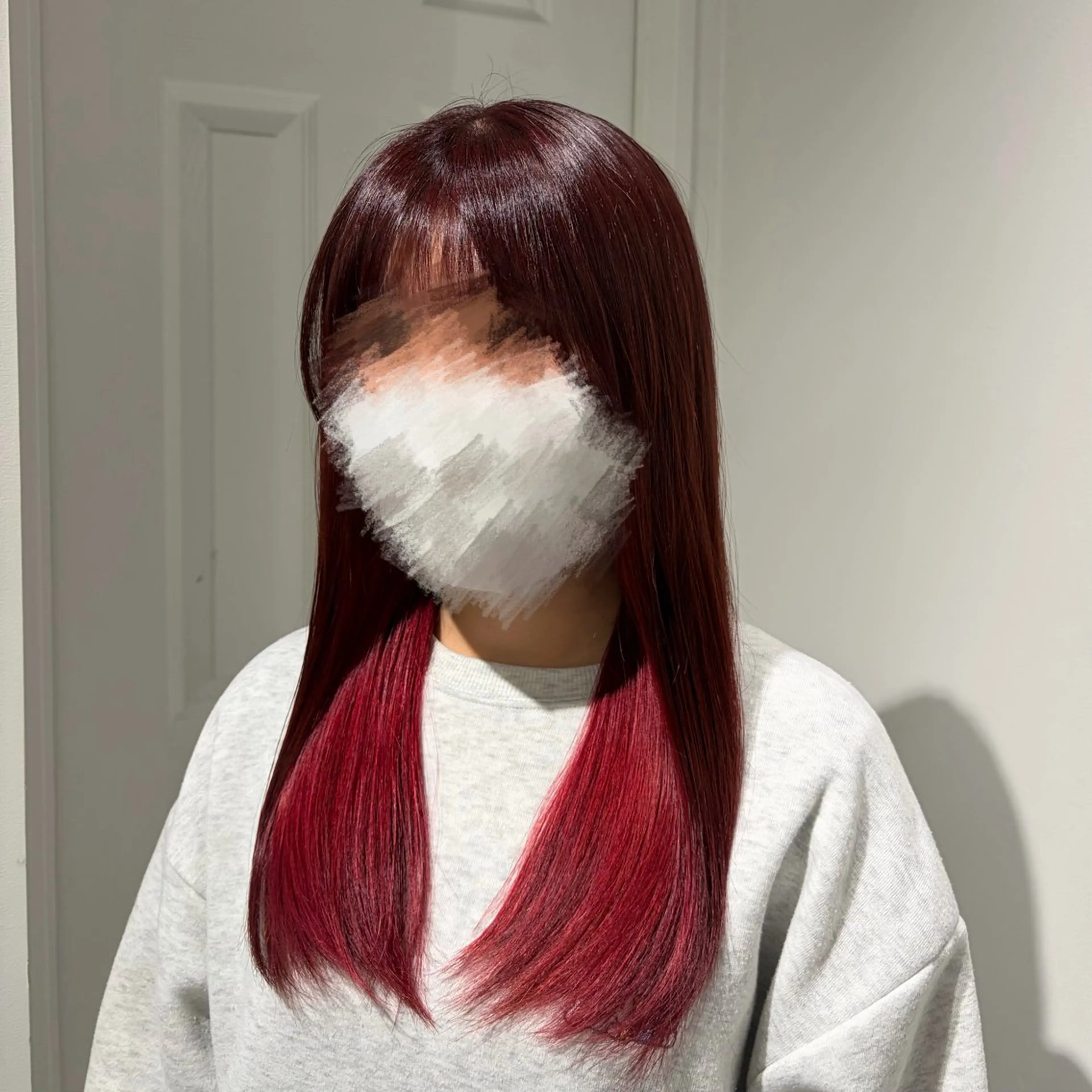 セミロング カラー ヘアカラー ななみ.⋆𝜗𝜚 艶カラー/まつパのヘアスタイル