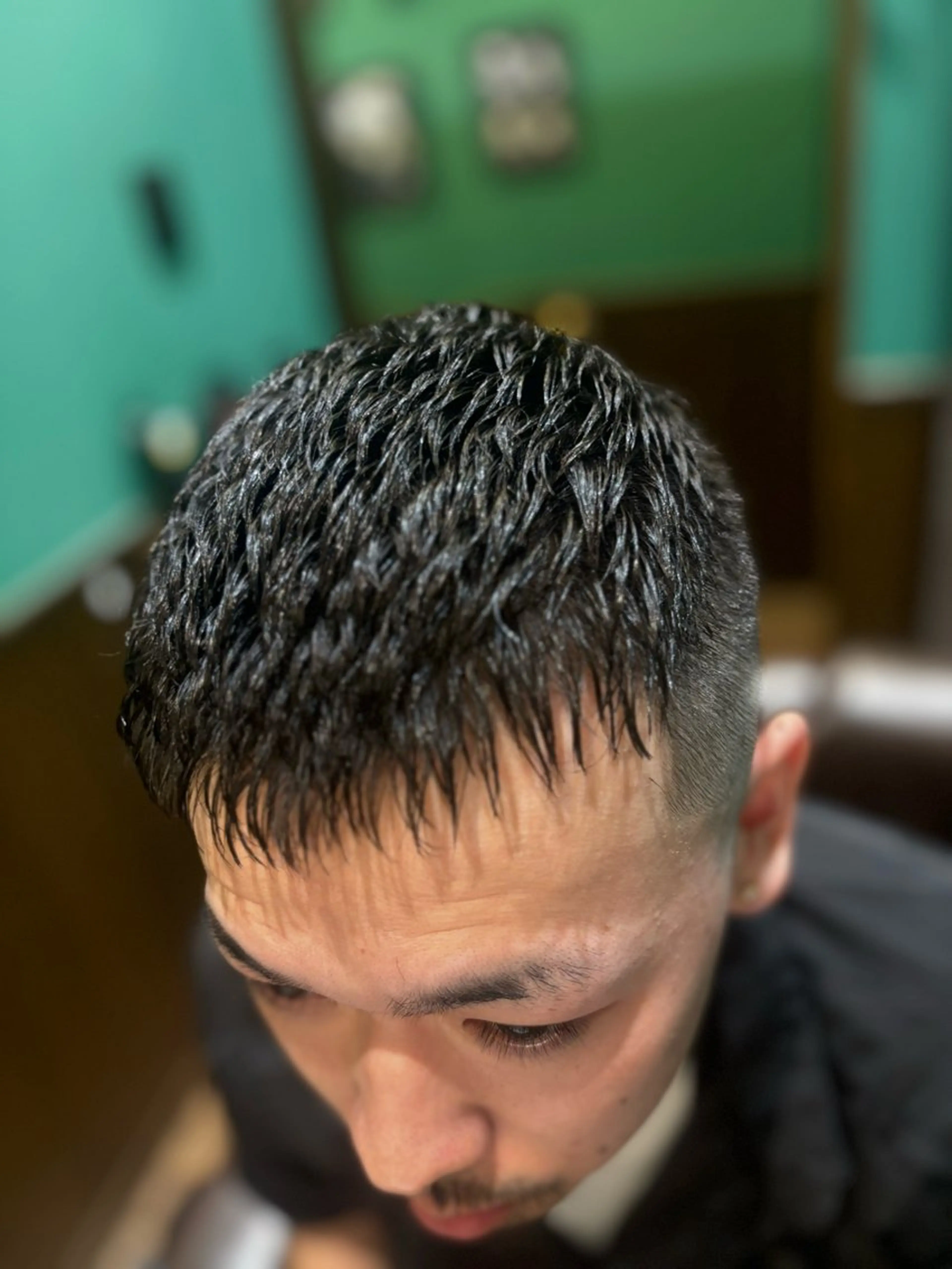 ショート メンズ フェードカット 濡れパン 麻布山本所属・麻布 山本のヘアスタイル