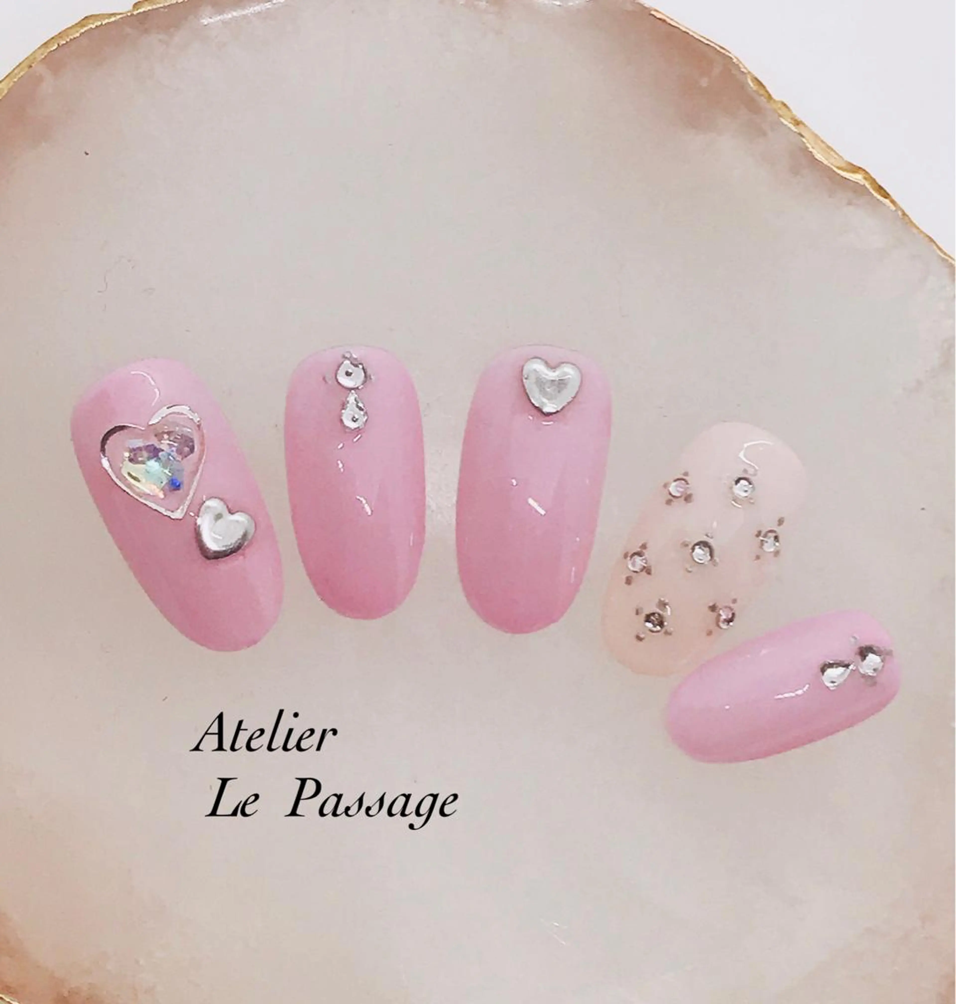 ネイル ジェルネイル ニュアンスネイル オフィスネイル パラジェル ピンク Atelier Le Passage所属・h nakatsukaのネイルデザイン