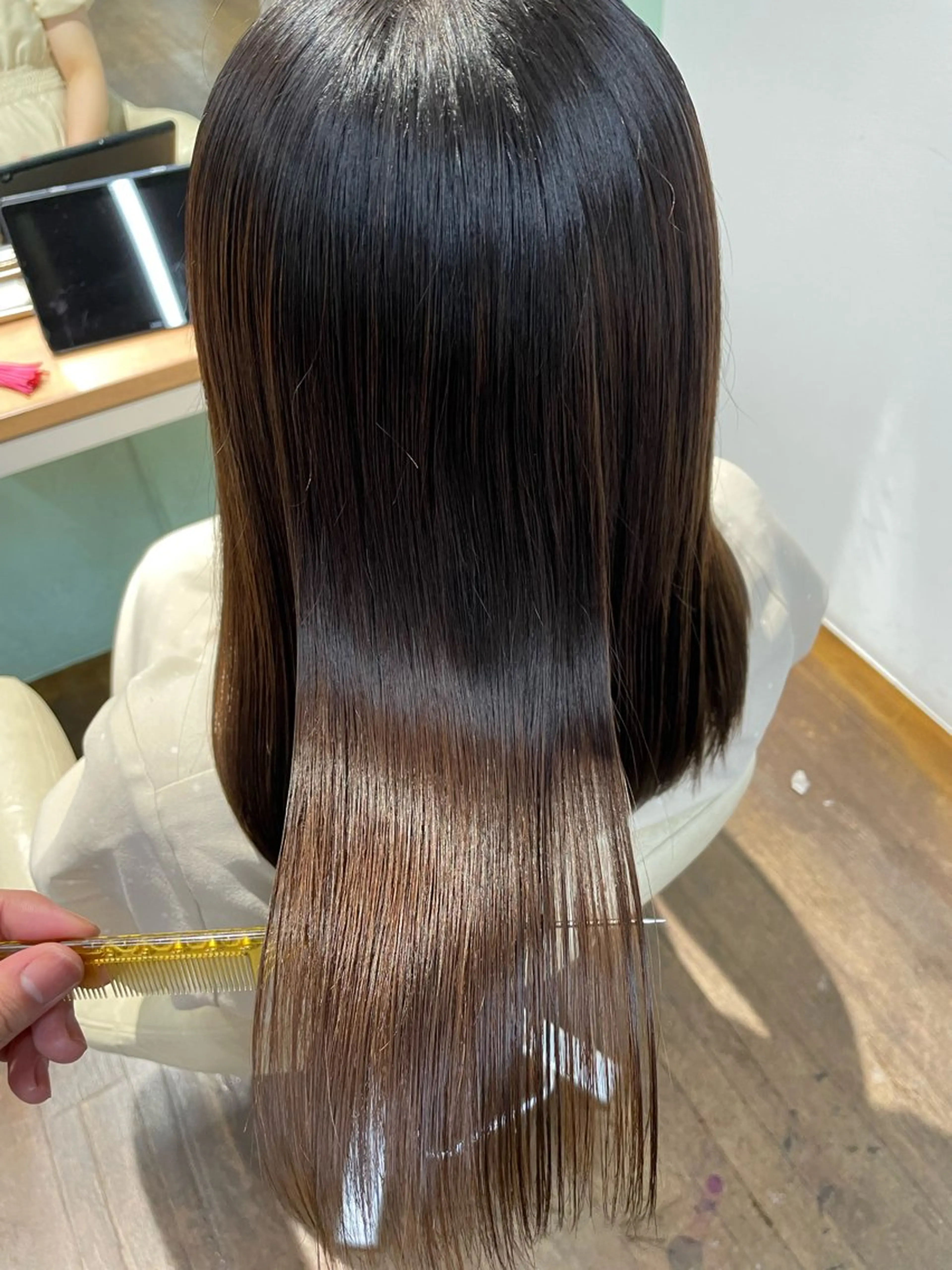 セミロング カット 縮毛矯正 瓜生一希/ 髪質改善のヘアスタイル