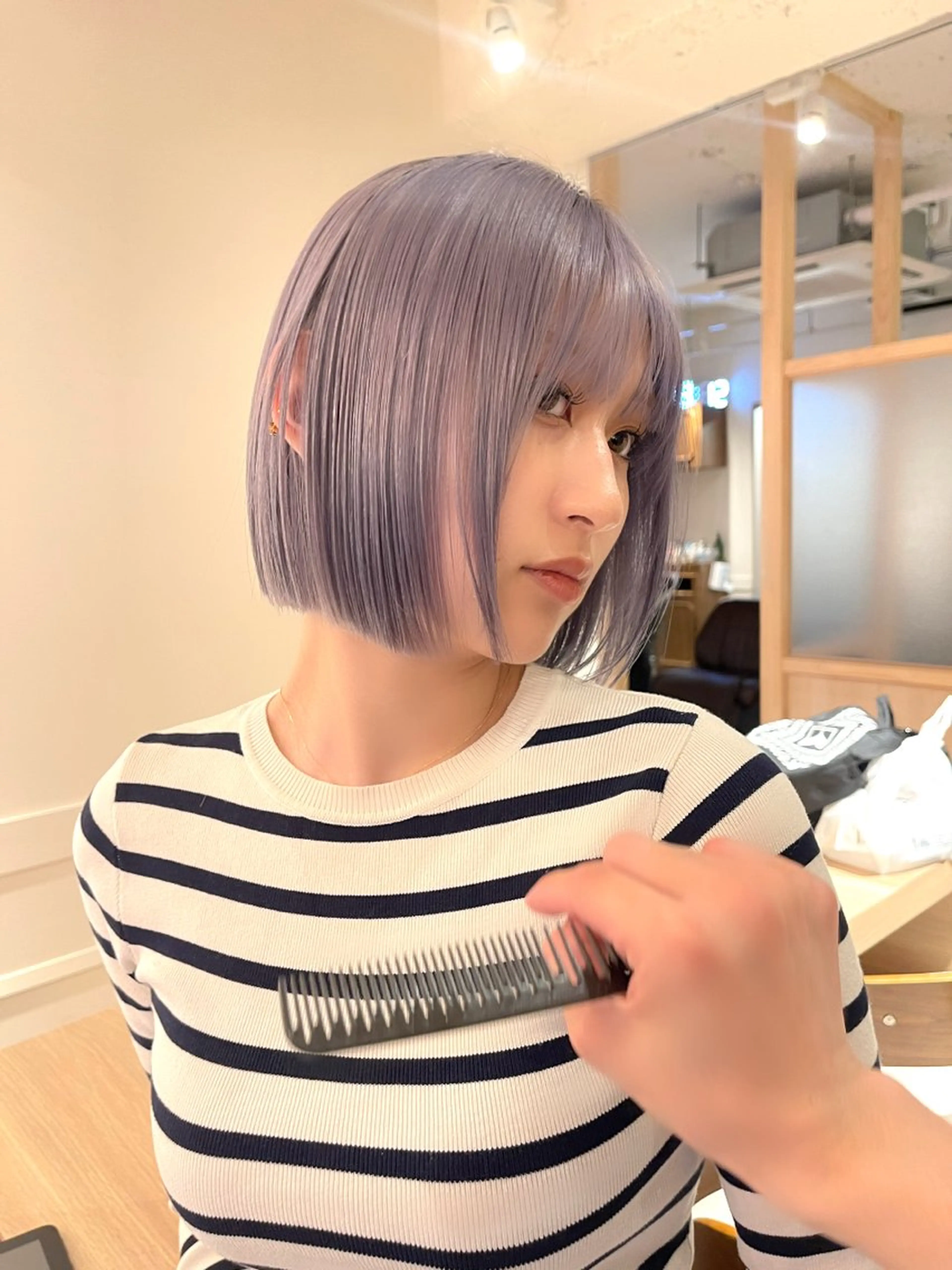 ミディアム カラー ベージュカラー ラベンダーカラー ラベンダーベージュ カット ヘアカラー トリートメント PALAN K-Beauty SHINJUKU所属・“ミニモ最高評価獲得 “代表"Kohei"のヘアスタイル