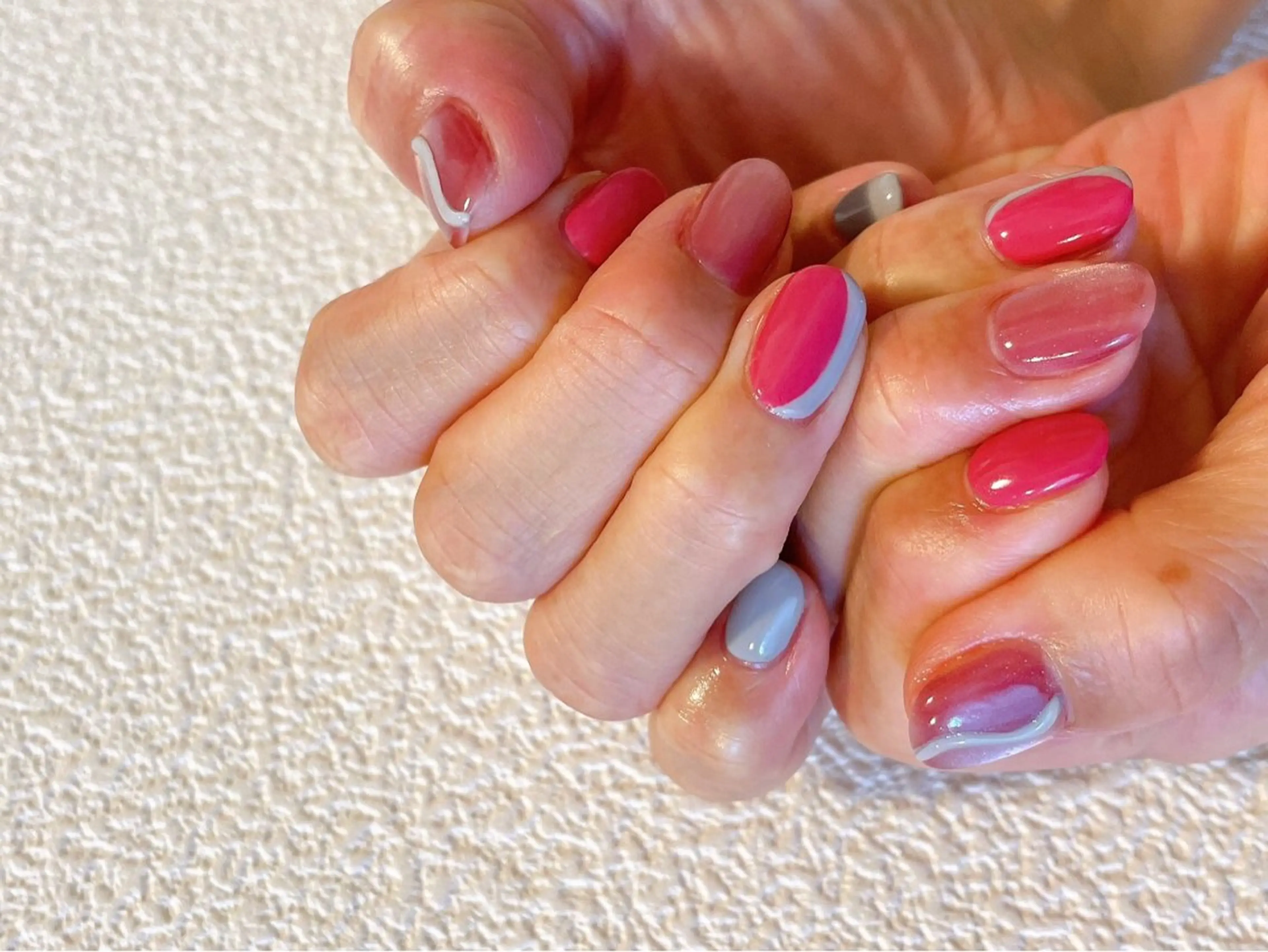 ネイル オーロラネイル フットネイル フレンチネイル ジェルネイル 韓国ネイル ハンドネイル kiki nail 二子玉川のネイルデザイン