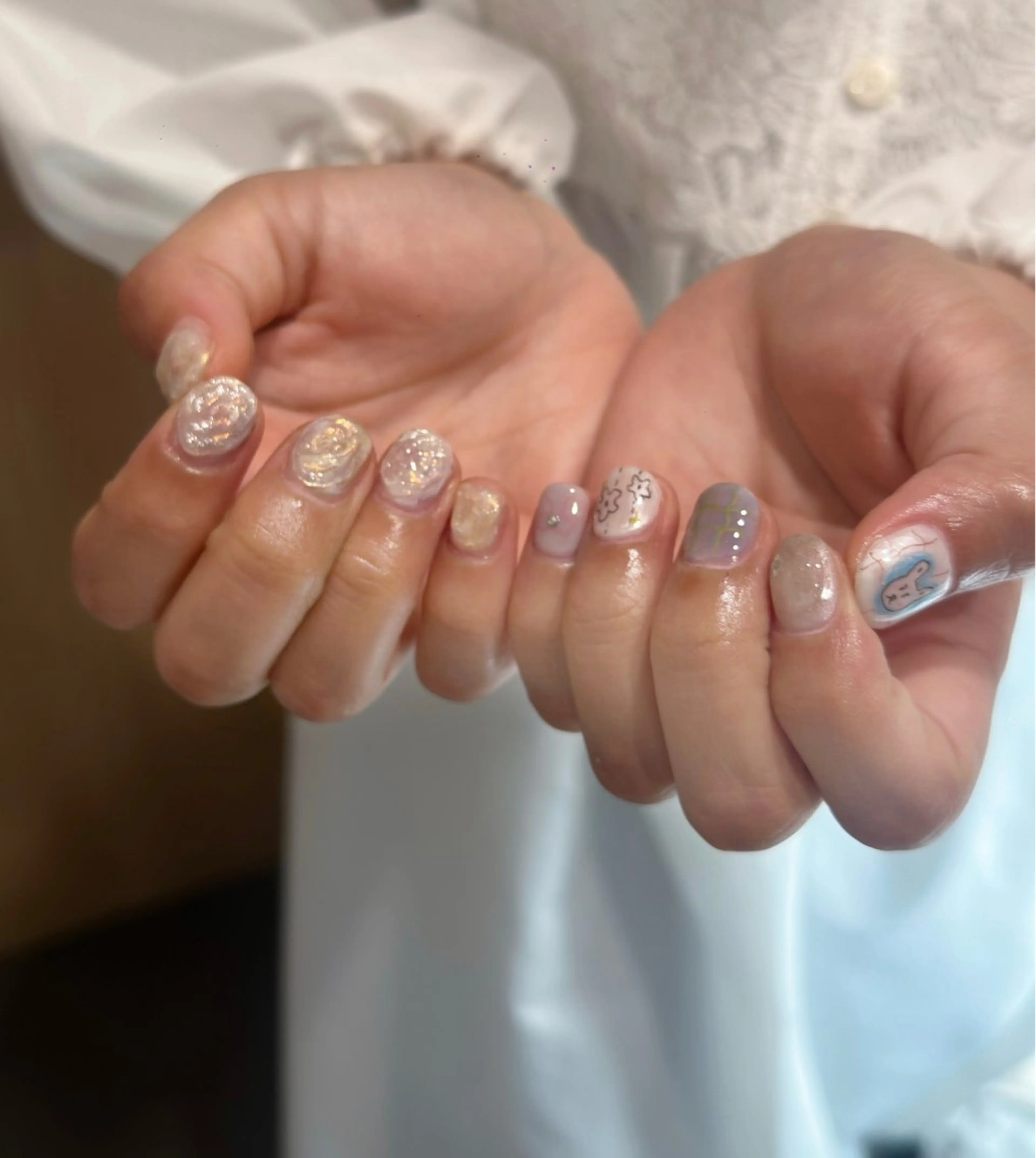 ネイル ハンドネイル 🎀 Hiyubi._.nail 🫧所属・🎀フェイ フェイ🫧💗のネイルデザイン