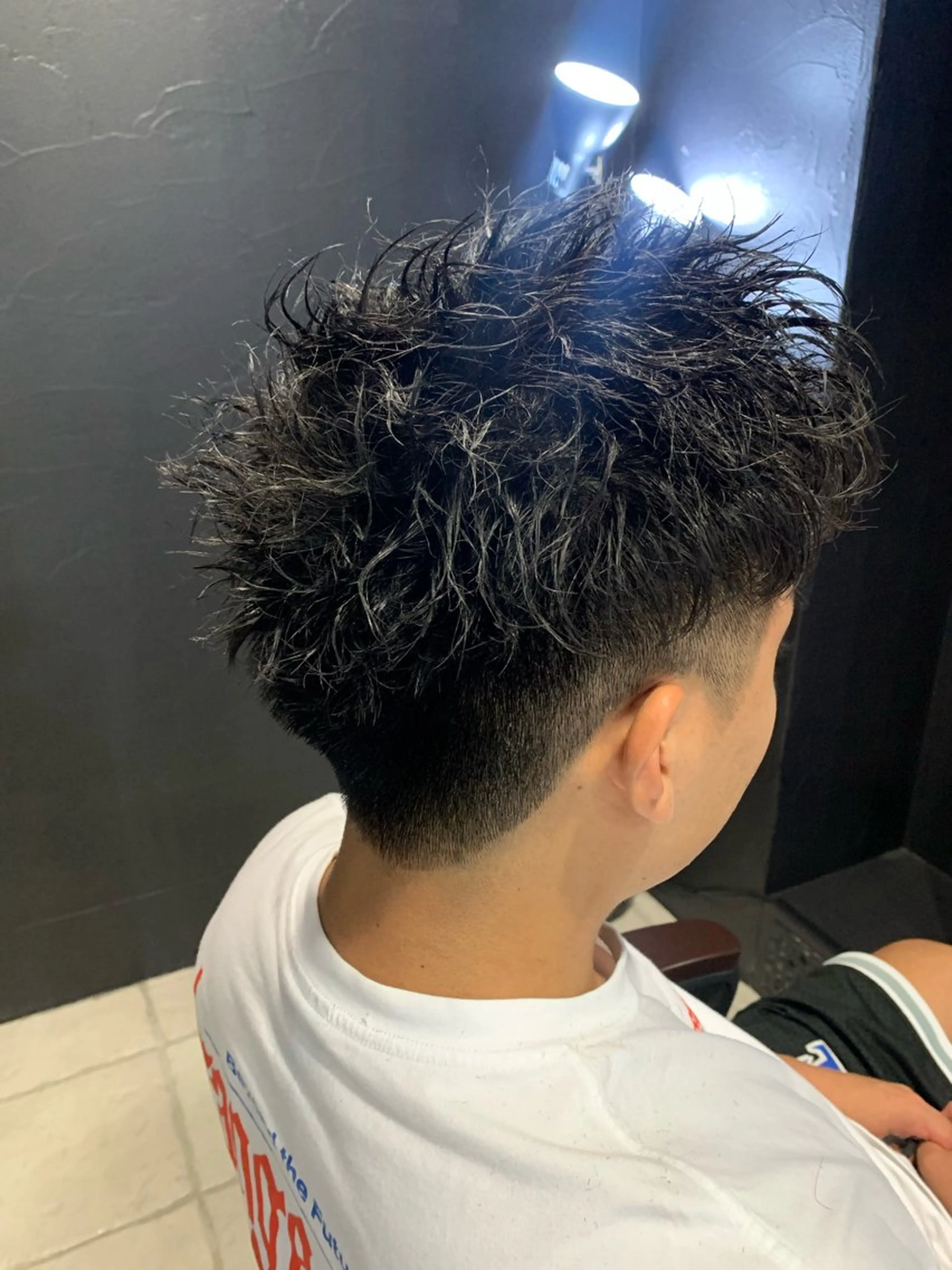 ショート メンズ スパイキーショート ショートヘア メンズパーマ/難波/ 心斎橋　室園亮佑のヘアスタイル