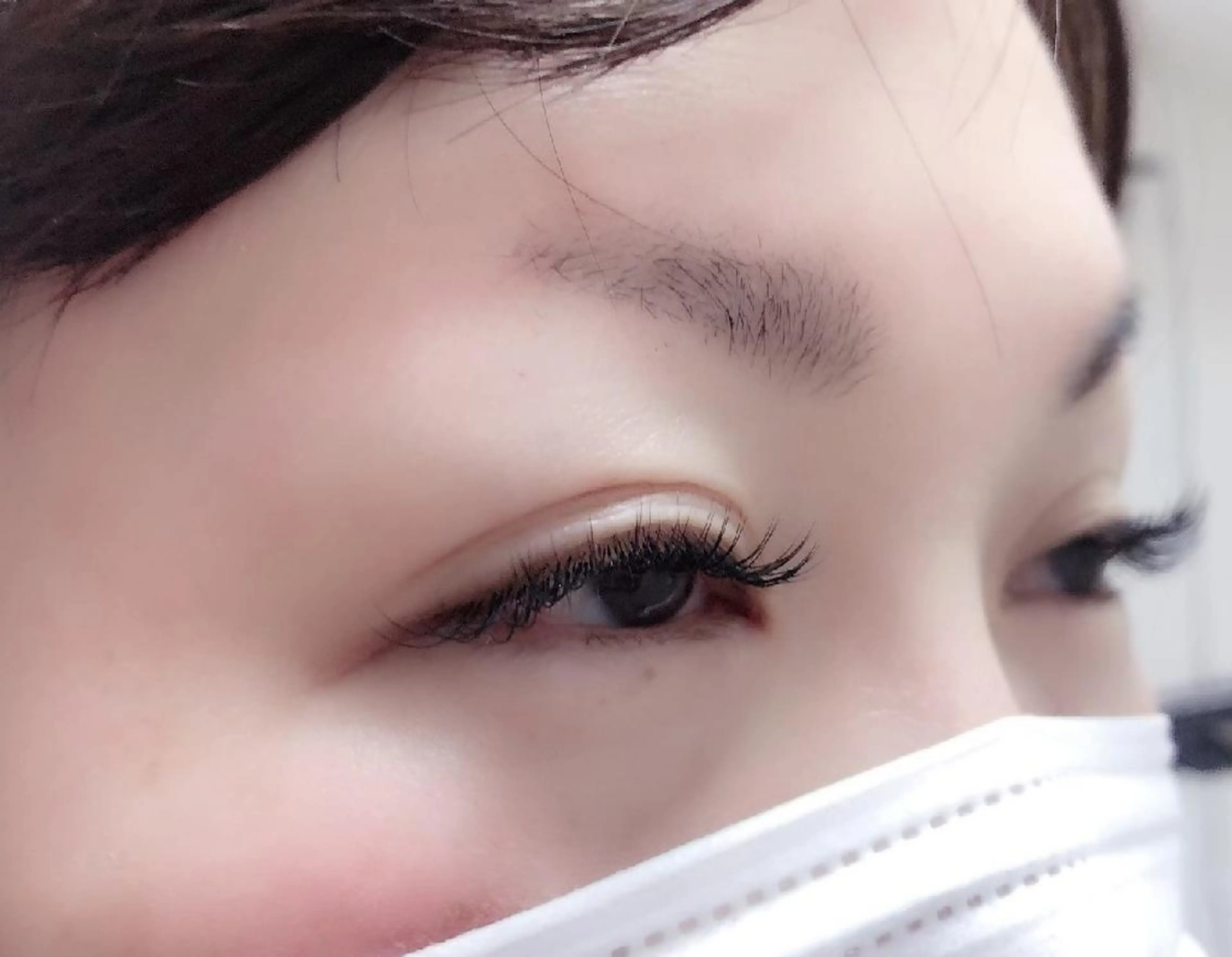 マツエク・マツパ 付け放題 フラットラッシュ ナチュラル まつげパーマ 一重×まつ毛パーマ 吉岡 ゆうなのマツエク・マツパデザイン