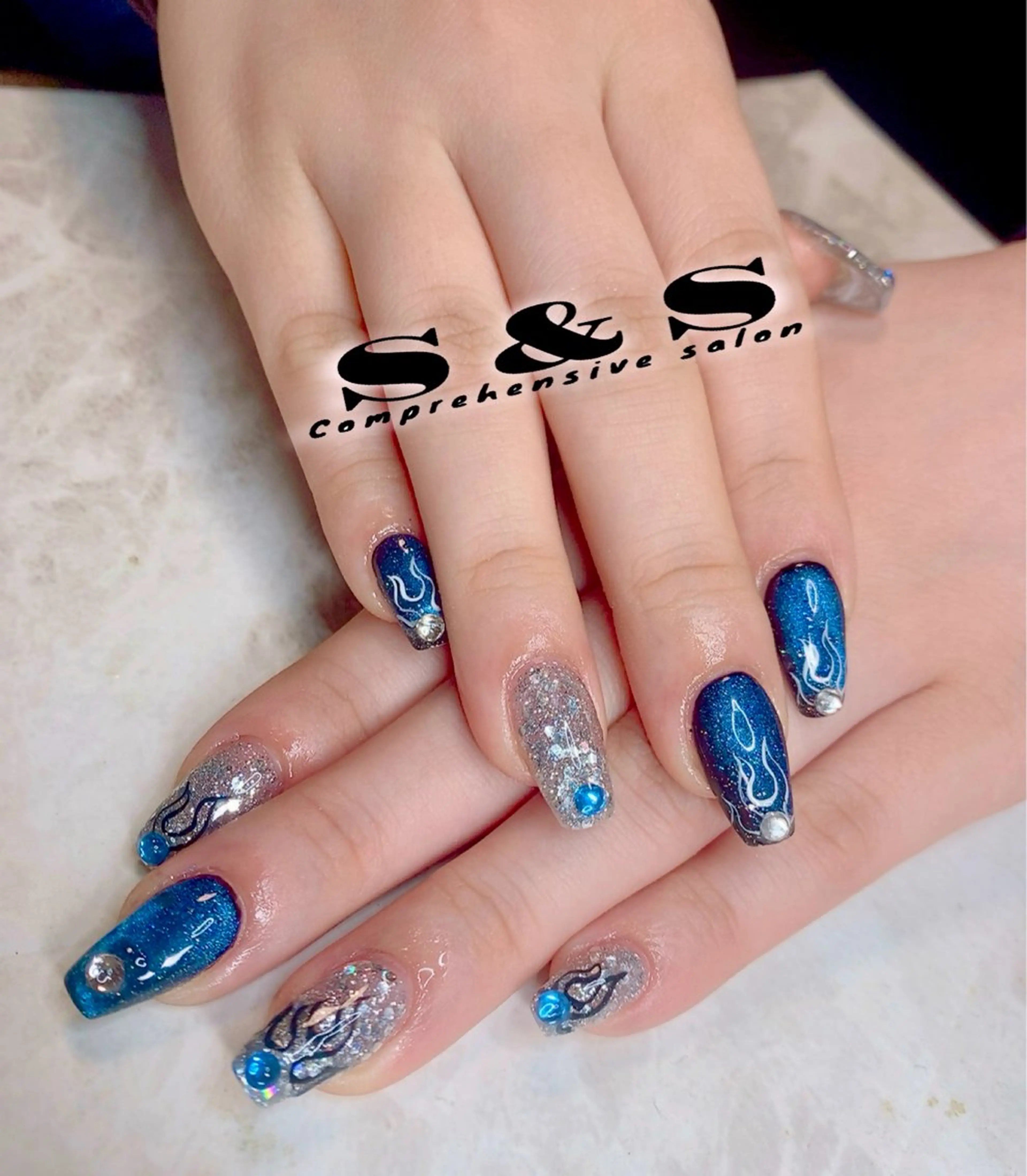 ネイル 長さ出し メンズネイル 持ち込み スカルプネイル S&S 村田小百合のネイルデザイン