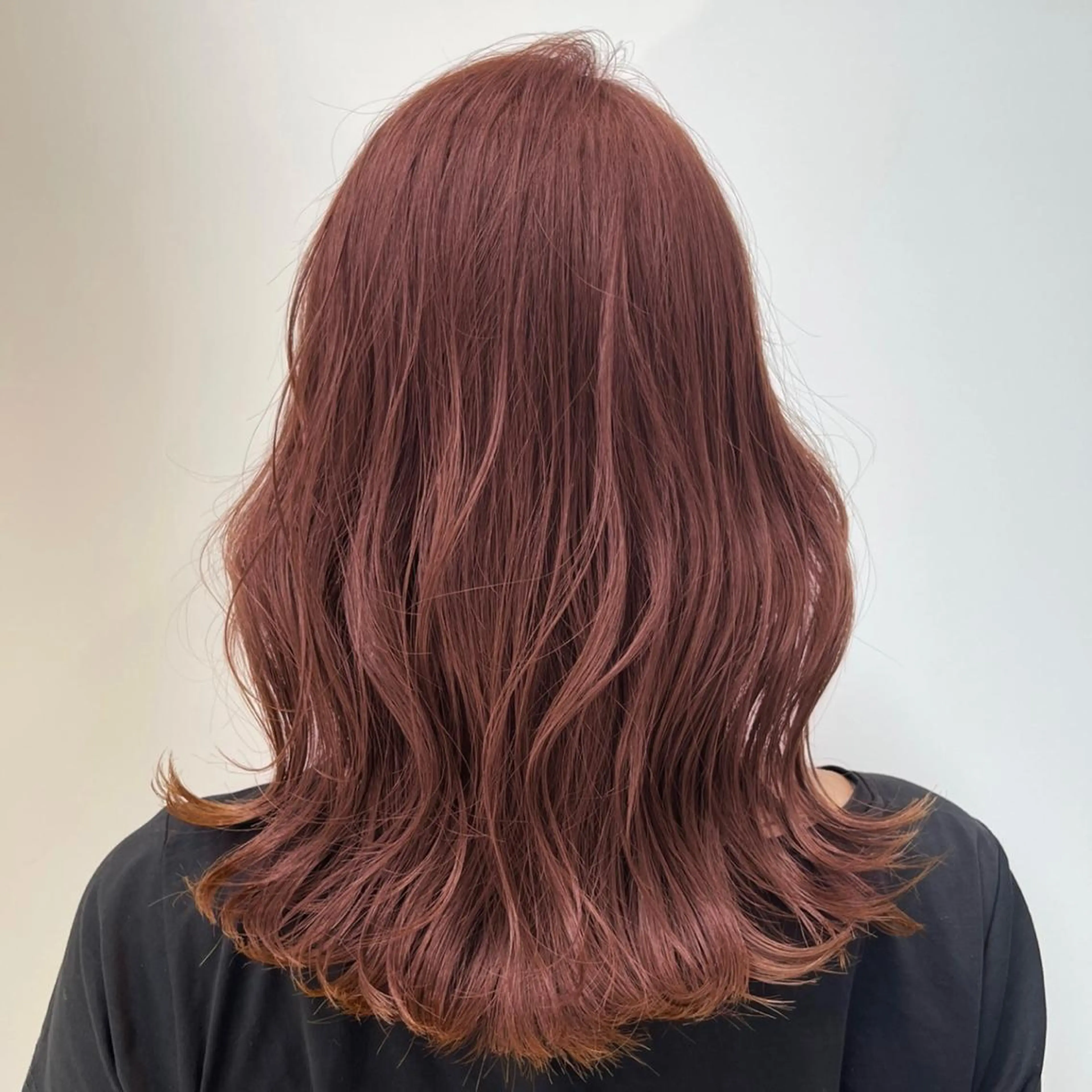 セミロング カラー ベージュカラー ブリーチ ブリーチなしカラー ピンクカラー ピンクベージュ DX SHARE SALON 原宿店所属・レイヤーカット/ 田中 しょうのヘアスタイル