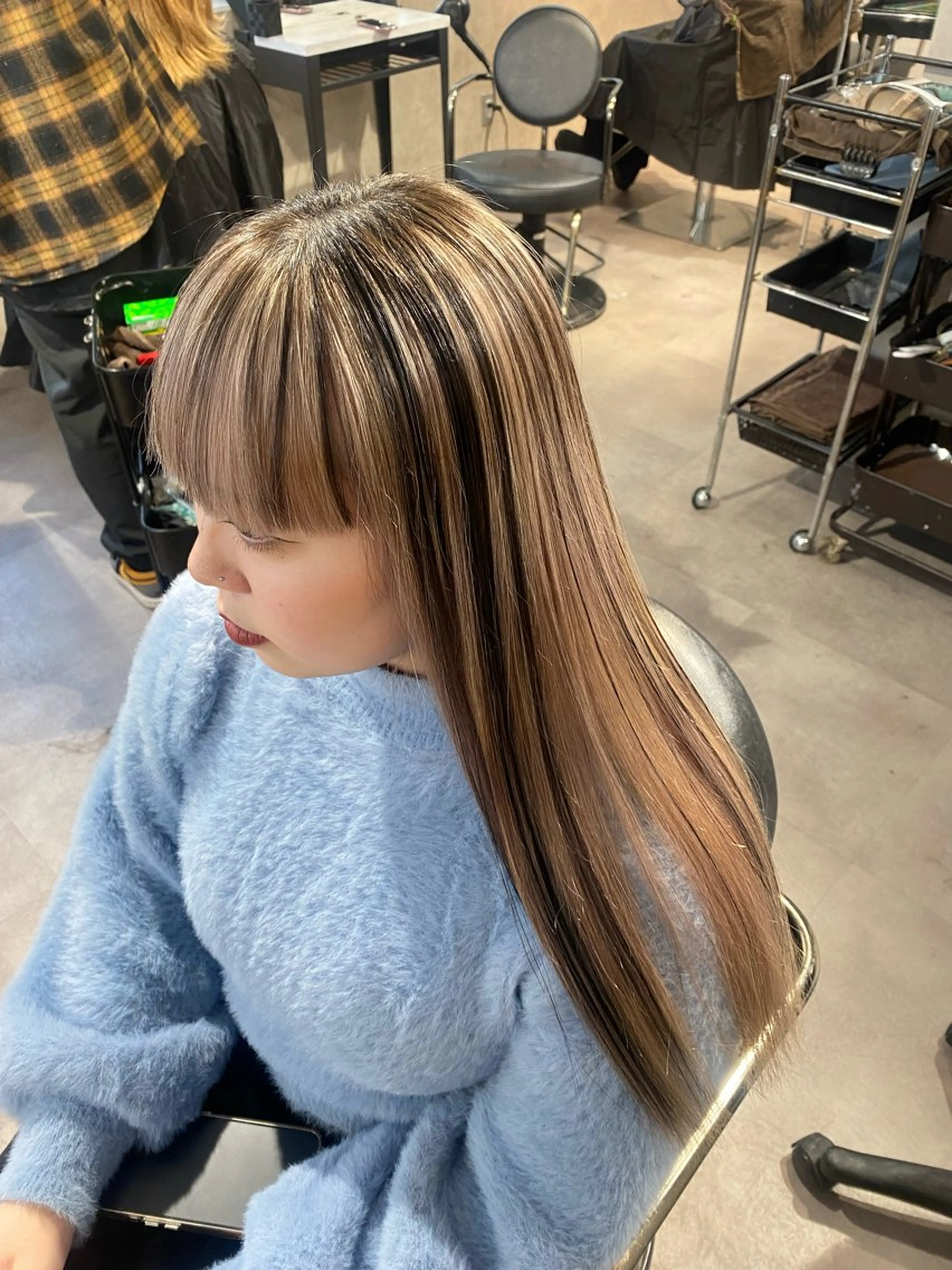 カラー ヘアカラー Seleneコウキ ブリーチ/ハイトーンのヘアスタイル