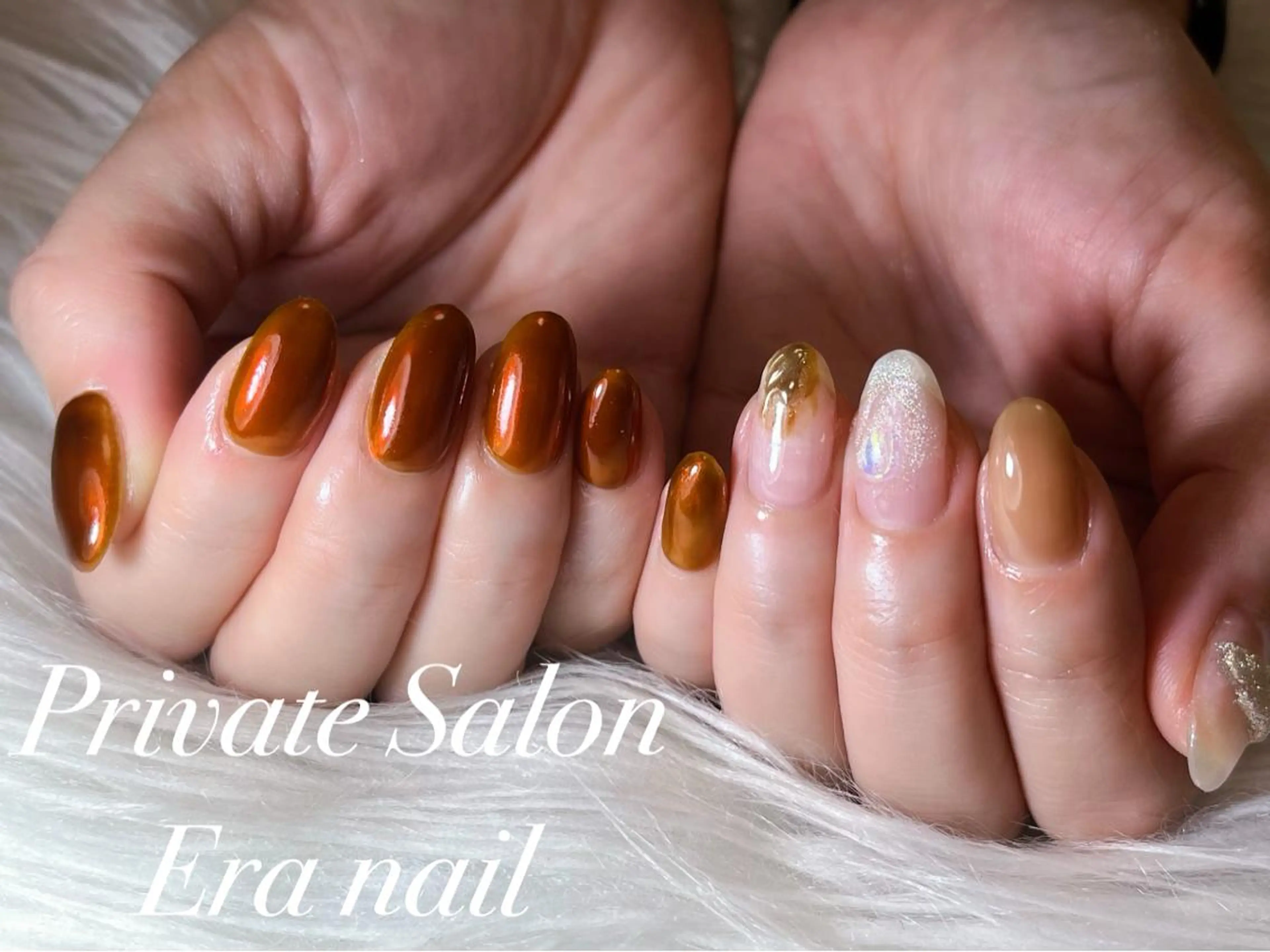 ネイル オーロラネイル ニュアンスネイル Era nailのネイルデザイン