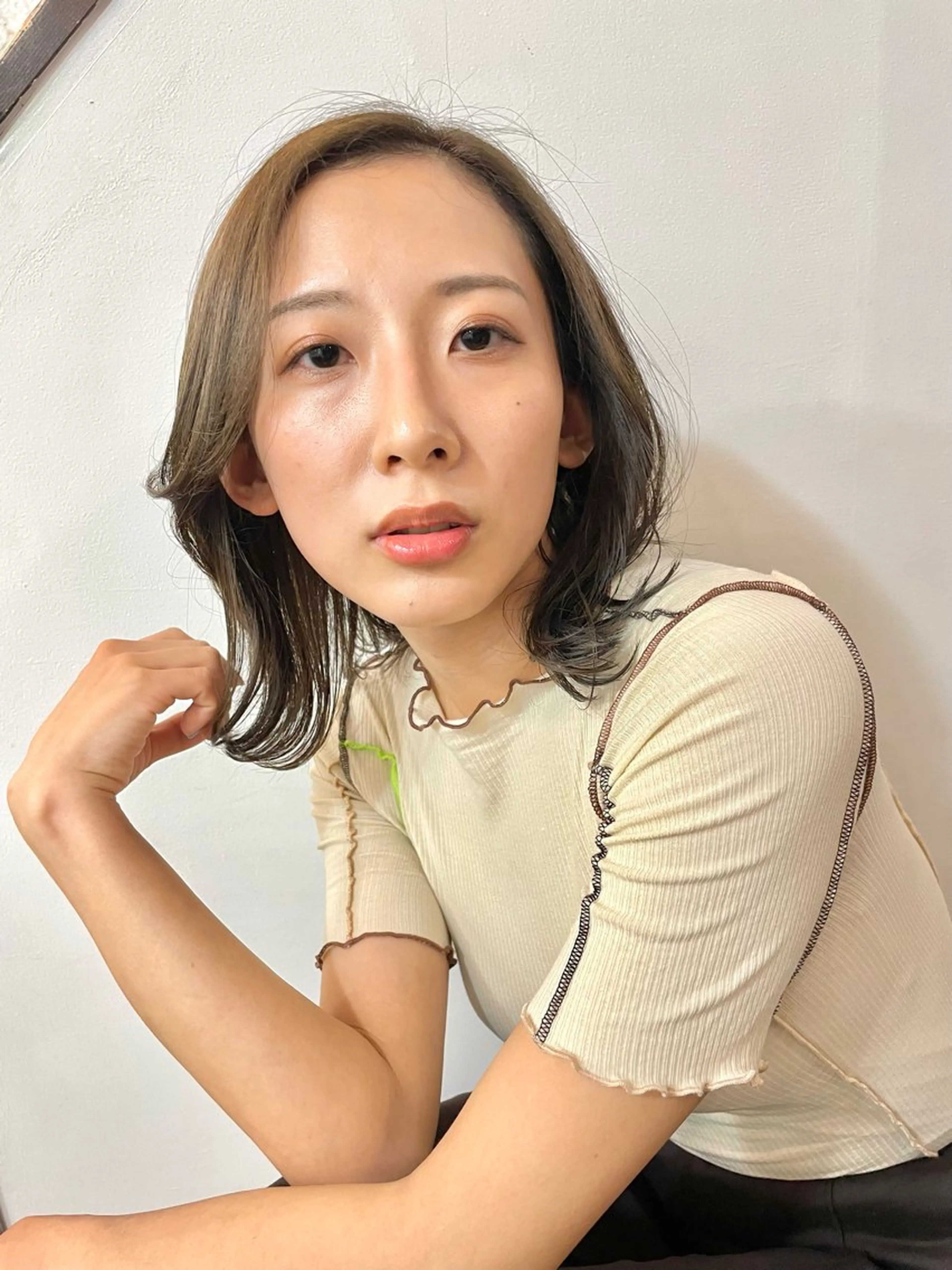 ミディアム カラー カット ヘアカラー トリートメント ツヤ美髪💐 髪質改善/高山愛来のヘアスタイル