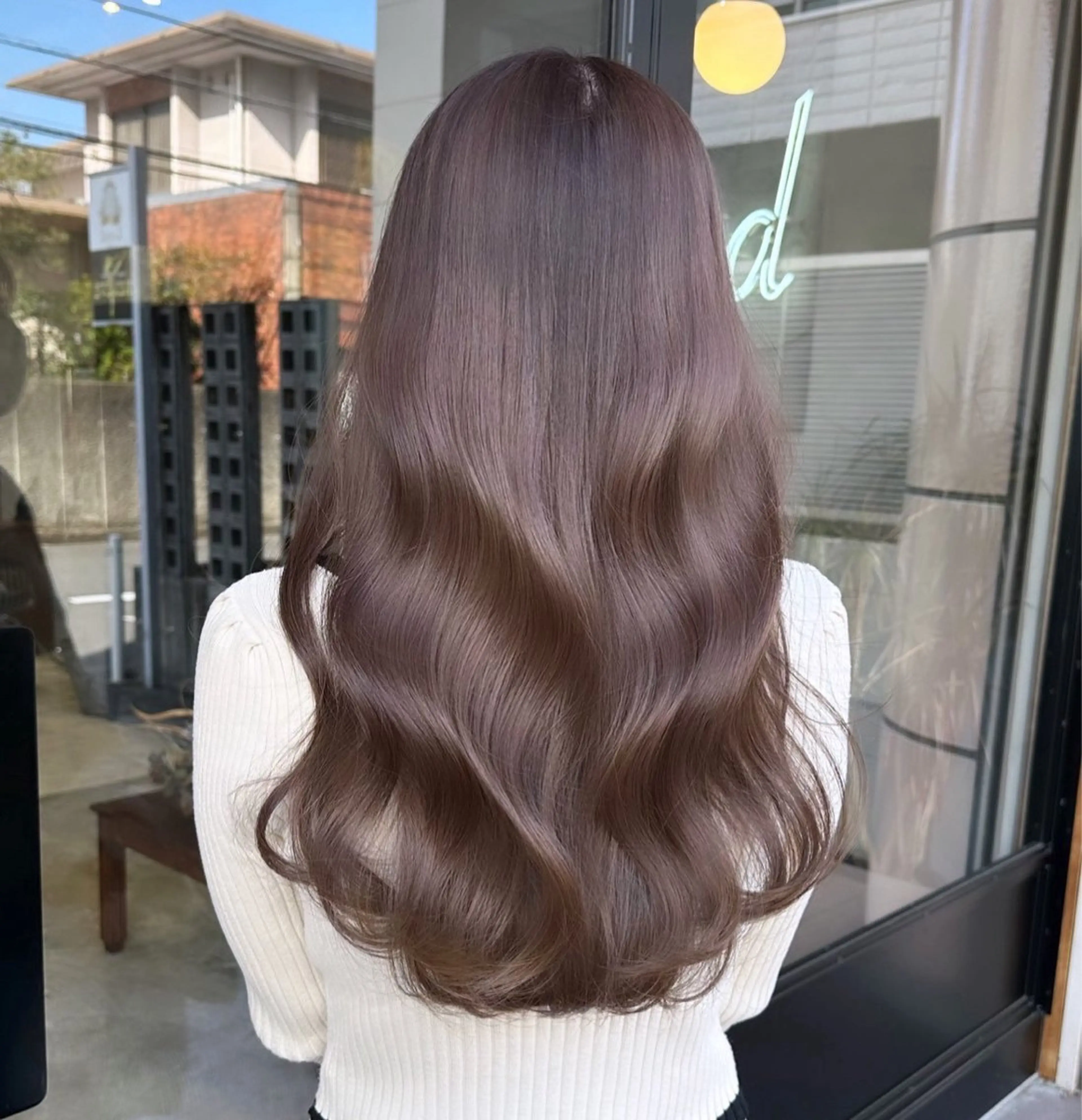 ロング カラー ベージュカラー ラベンダーカラー ラベンダーベージュ カット ヘアカラー トリートメント ブリーチなし/暖色/ 透明感/ririkaのヘアスタイル
