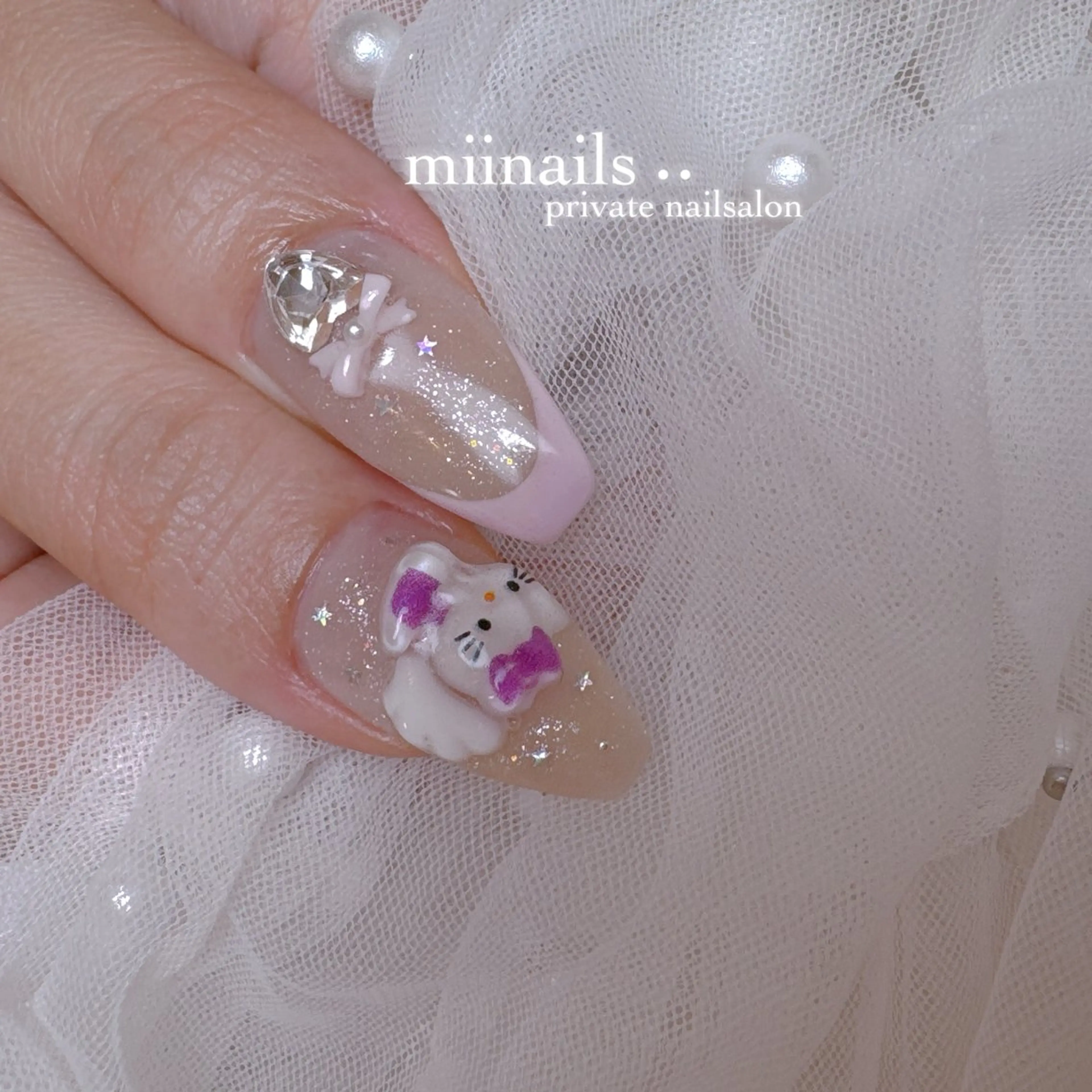 ネイル 韓国ネイル ワンホンネイル ハンドネイル nailsalon miinailsのネイルデザイン