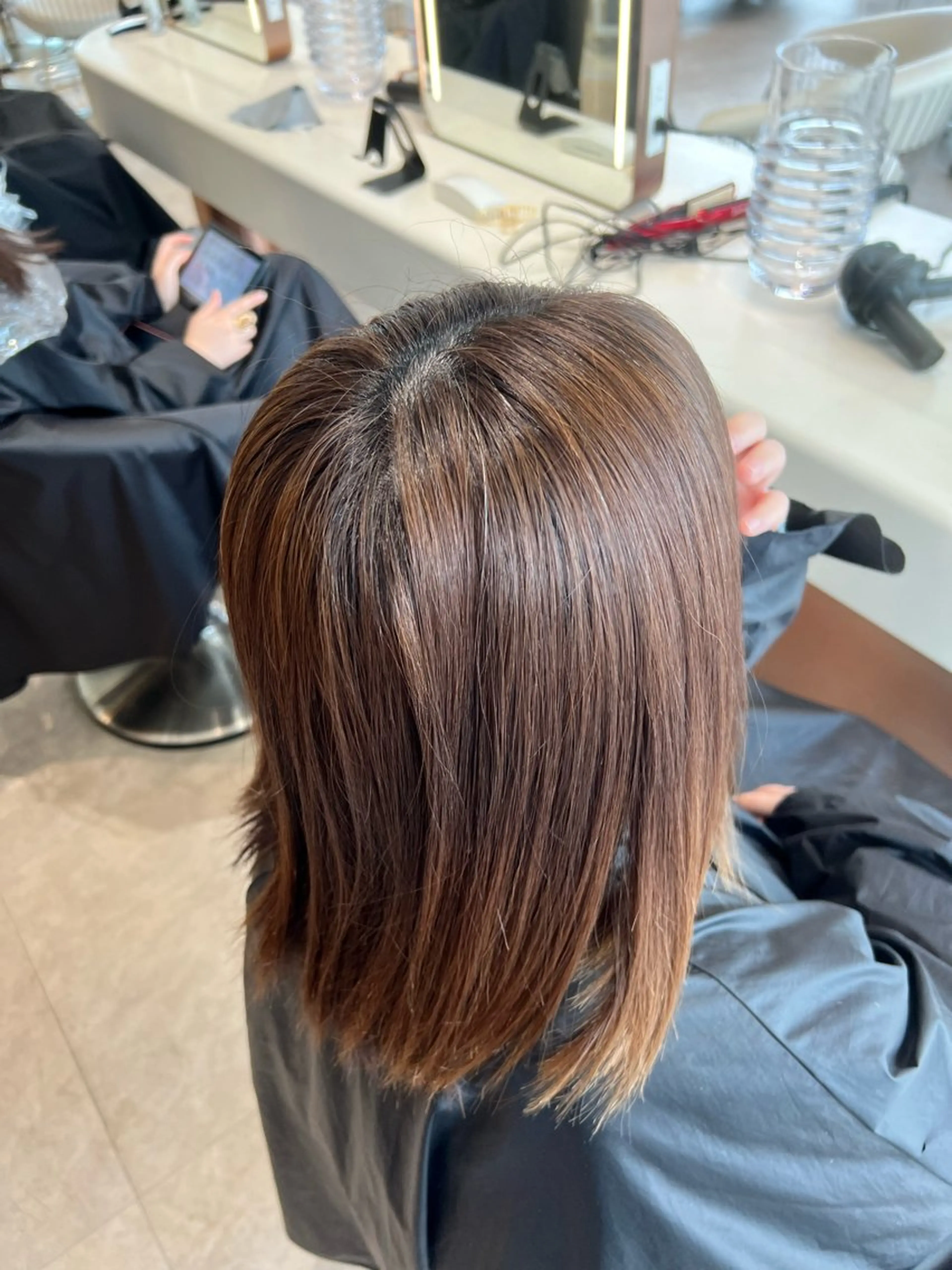 ミディアム カラー ✨髪質改善 縮毛矯正 艶髪 立川 コウキ✨のヘアスタイル