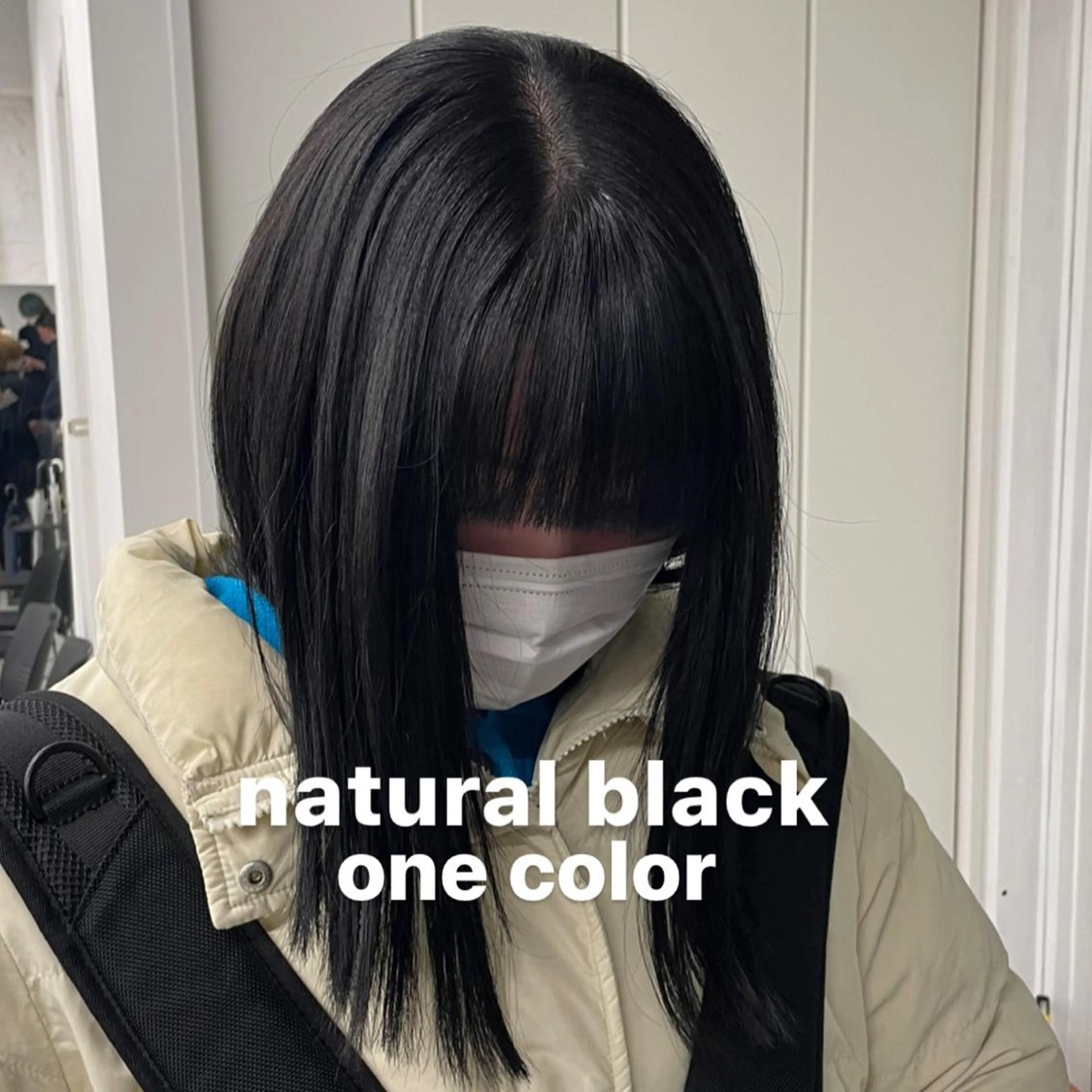 セミロング カラー 韓国風ヘア 愛結 暖色カラー🎀🩰のヘアスタイル