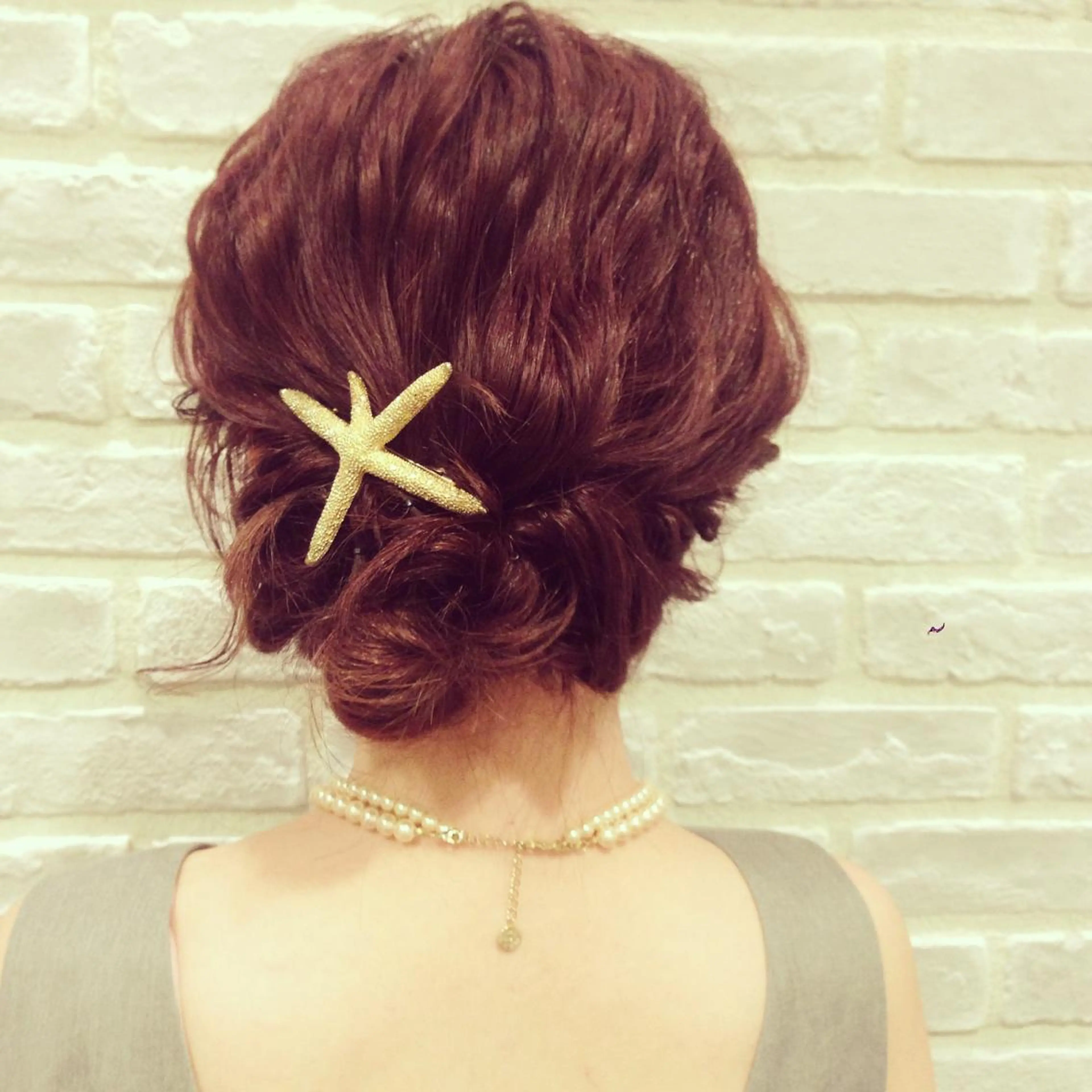 ミディアム セミロング ロング カラー ヘアアレンジ 結婚式・ブライダル la fith所属・rico_by ヘアとアイブロウのヘアスタイル