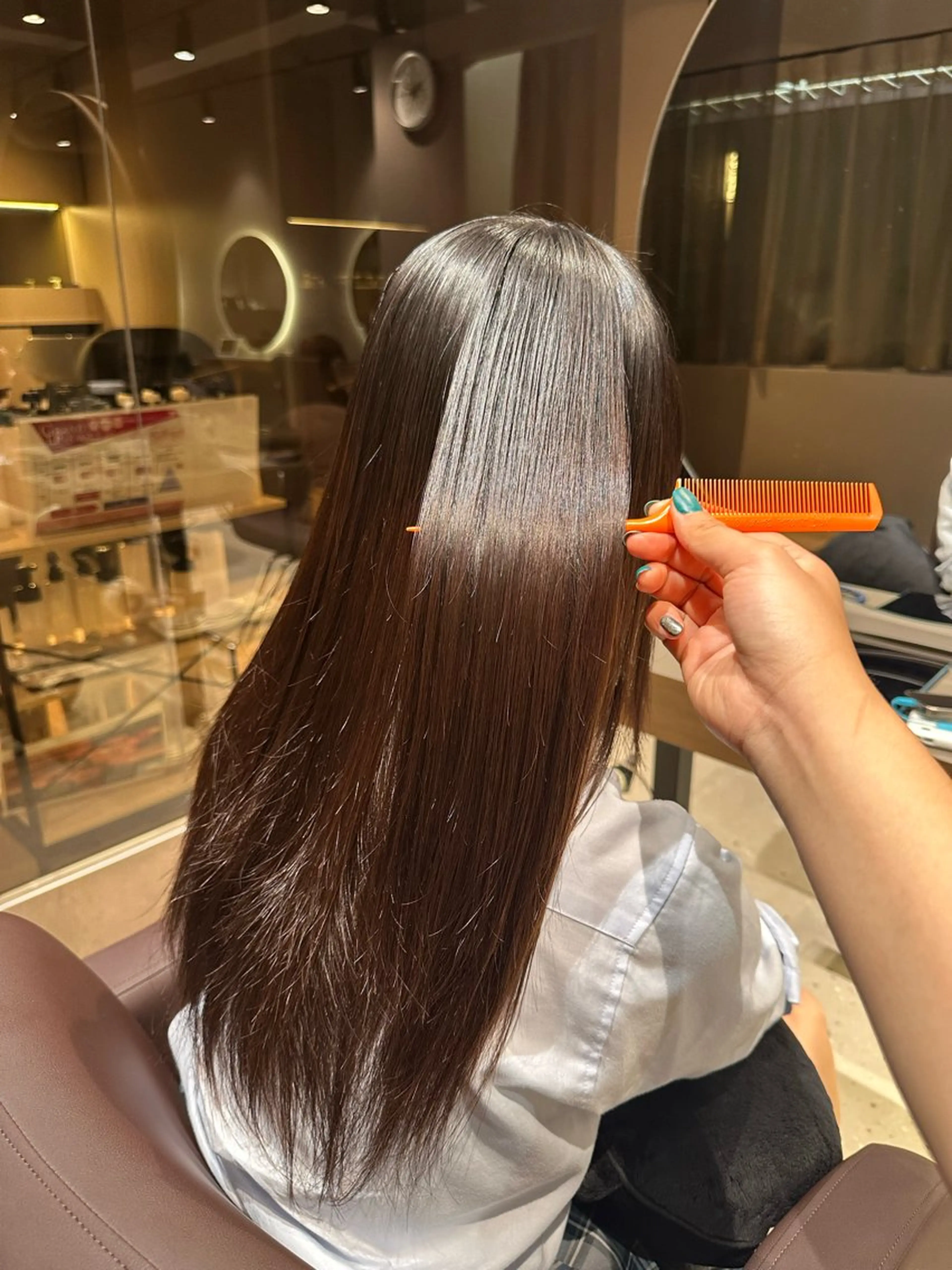 ロング 縮毛矯正 🖤ྀི渡邉 あみか🖤ᩚのヘアスタイル