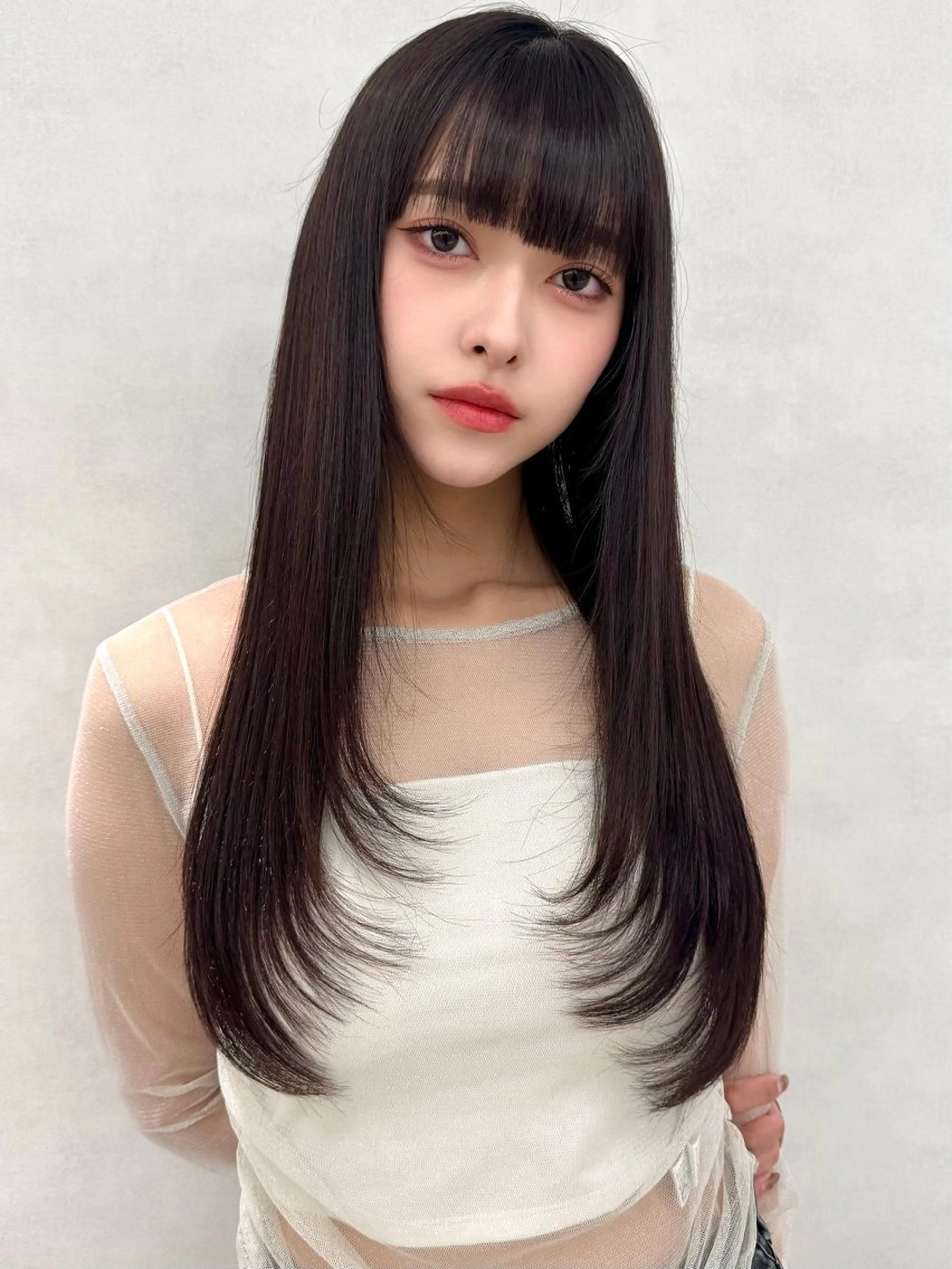 ロング カット ヘアカラー トリートメント 🔮韓国スタイル/艶 カラー/あやか🔮のヘアスタイル