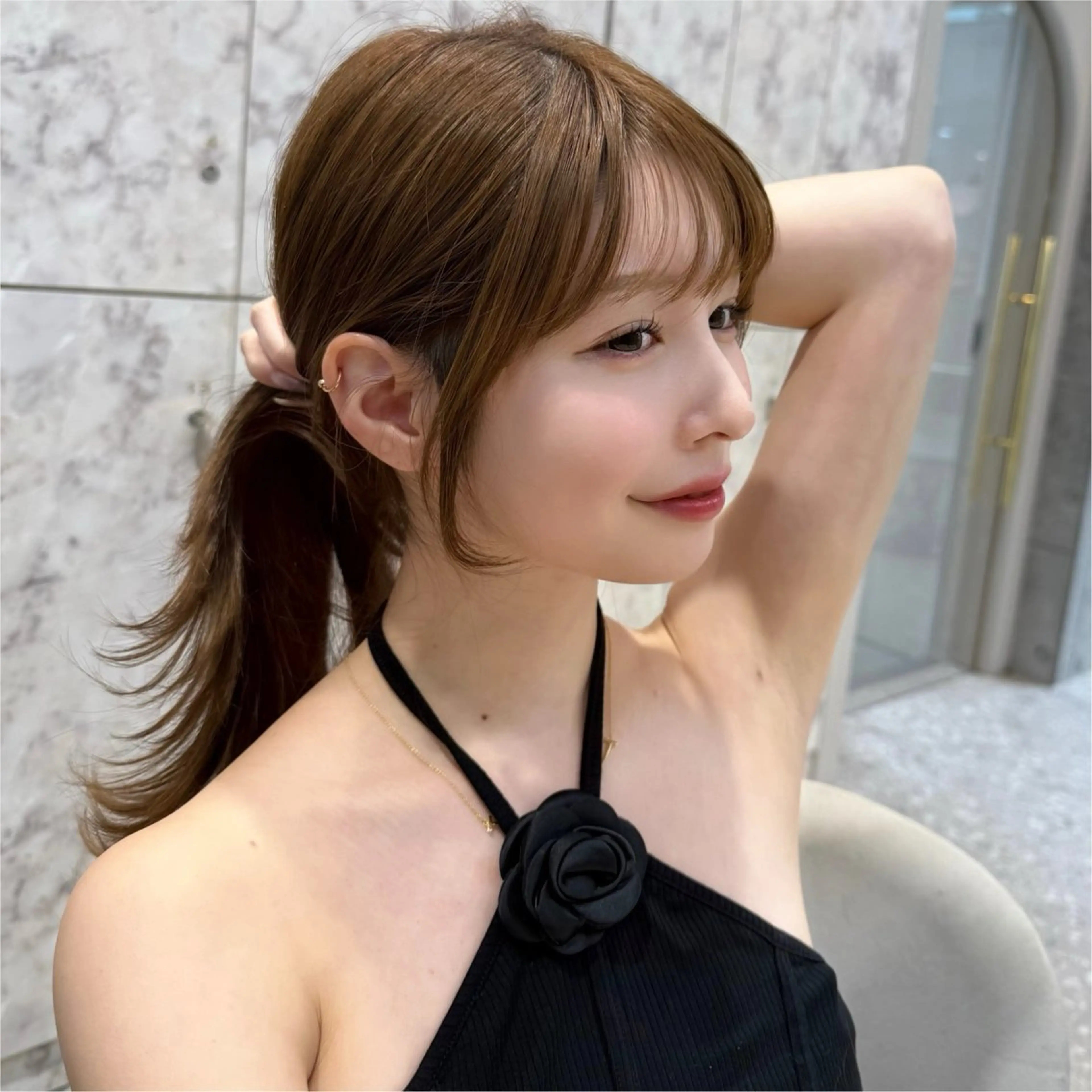 セミロング カラー カット ヘアカラー トリートメント 新宿/韓国風レイヤー 髪質改善/渋谷直樹のヘアスタイル