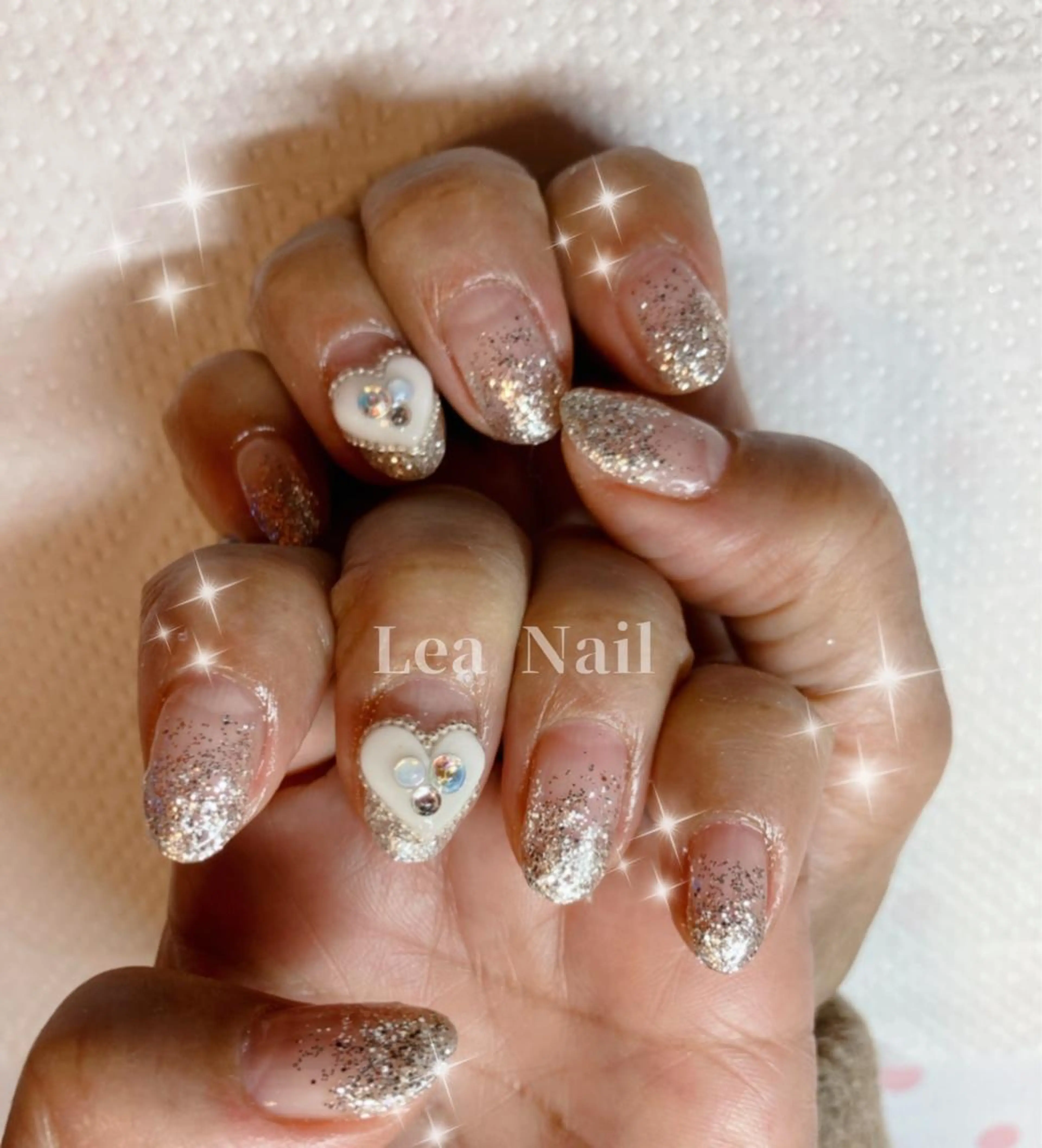 ネイル ハート シンプルネイル バレンタイン Lea Nailのネイルデザイン