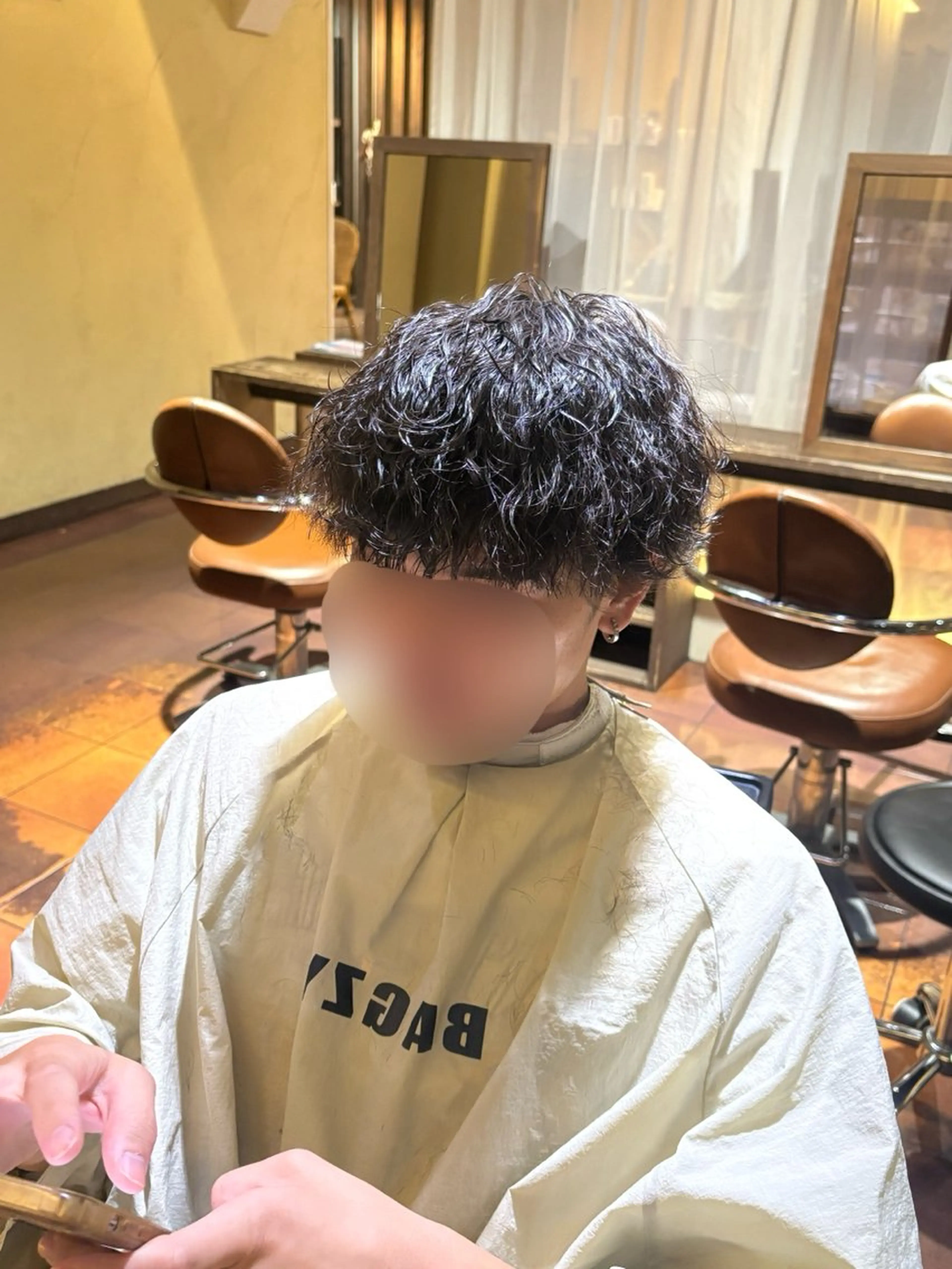 パーマ メンズ メンズパーマ 波巻きパーマ bagzy八幡店所属・都竹 由里子のヘアスタイル